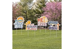 He is risen yard sign 4 pack for Easter decor