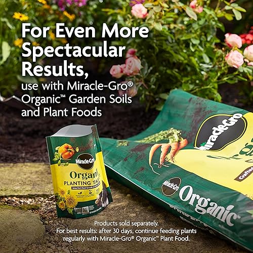 Miniatura 10 de Miracle-Gro Tabletas de plantación orgánicas, para trasplantes y plantas iniciales, formuladas con calcio, Jump Starts Root Growth, con