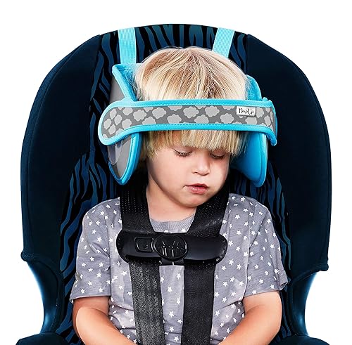 NapUp soporte para cabeza de niño para asiento de automóvil solución de apoyo segura y cómoda Azul / Patchwork, Azul oscuro, gris, Azul claro, Rojo