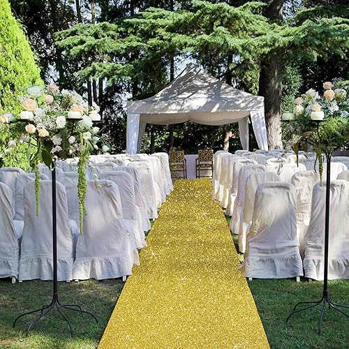 Miniatura 2 de Tatuo Alfombra de pasillo de 55 GSM de grosor con cinta para alfombra para baile de graduación, boda, exterior, interior, pasillo, fiesta,