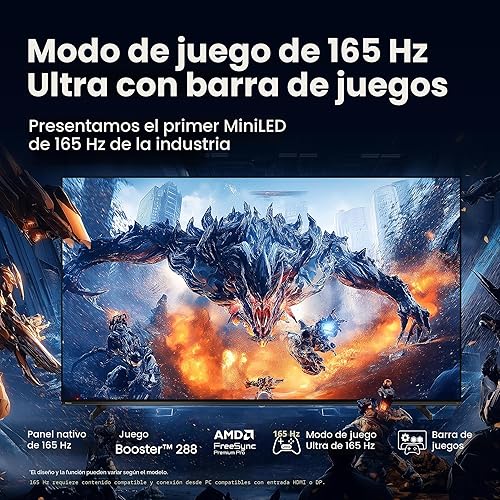 Miniatura 6 de Hisense 75" U7 Mini-LED ULED 4K UHD Best Premium Gaming Google Smart TV (75U75QG, modelo 2025) - QLED, 165Hz nativo, VRR 288, hasta 3000 nits