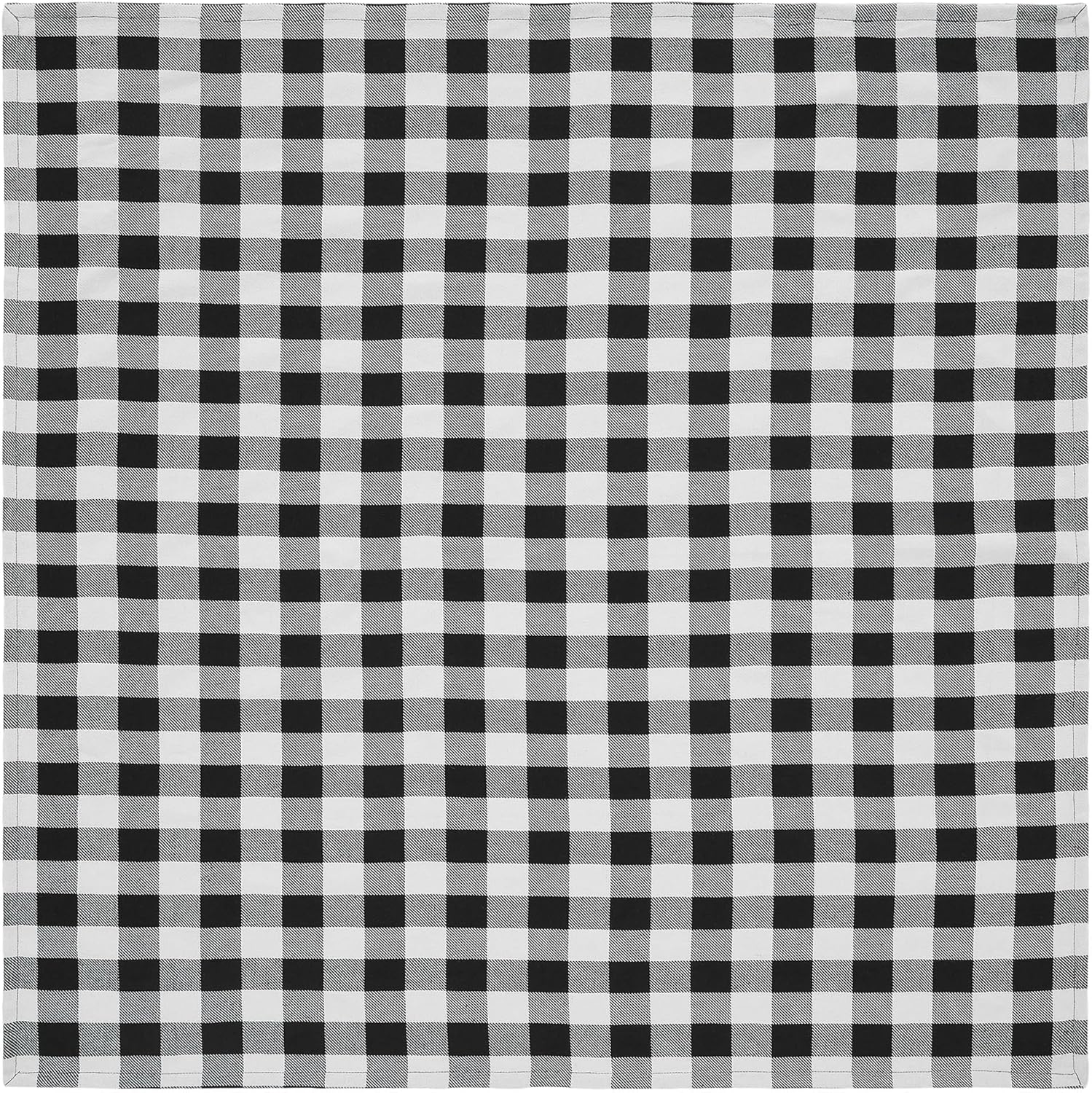 VHC Brands Annie Buffalo Check Black Table Topper 40x40, Kitchen and Dining Room Decor, Tabletop Accessory, Cotton, Annie Buffalo Check Collection, Square 40x40, Country Black