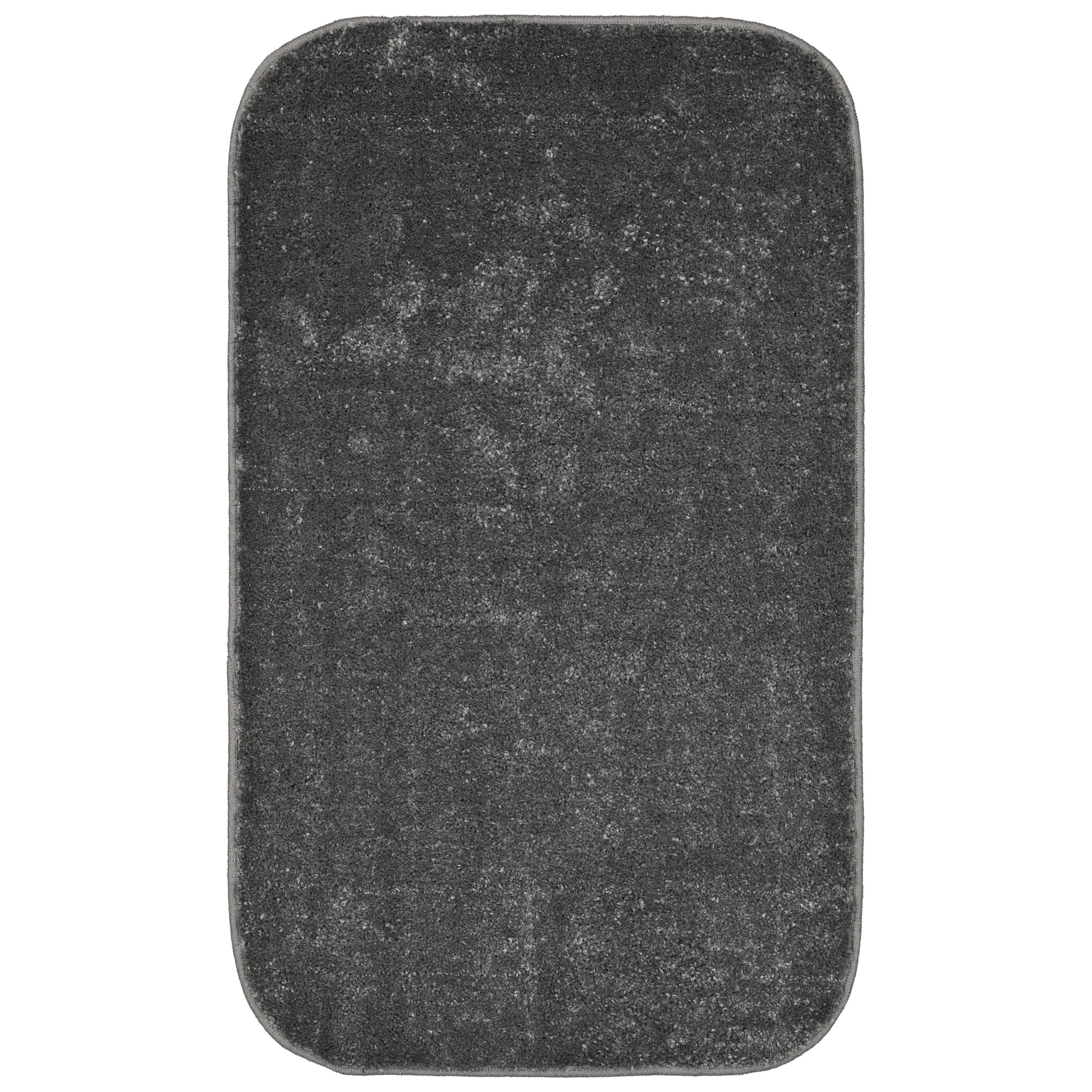 Garland Rug Gramercy Washable Bath Rug – Soft, Plush, Absorbent, Quick-Dry, Durable, 24 in. x 40 in., Cinder Gray