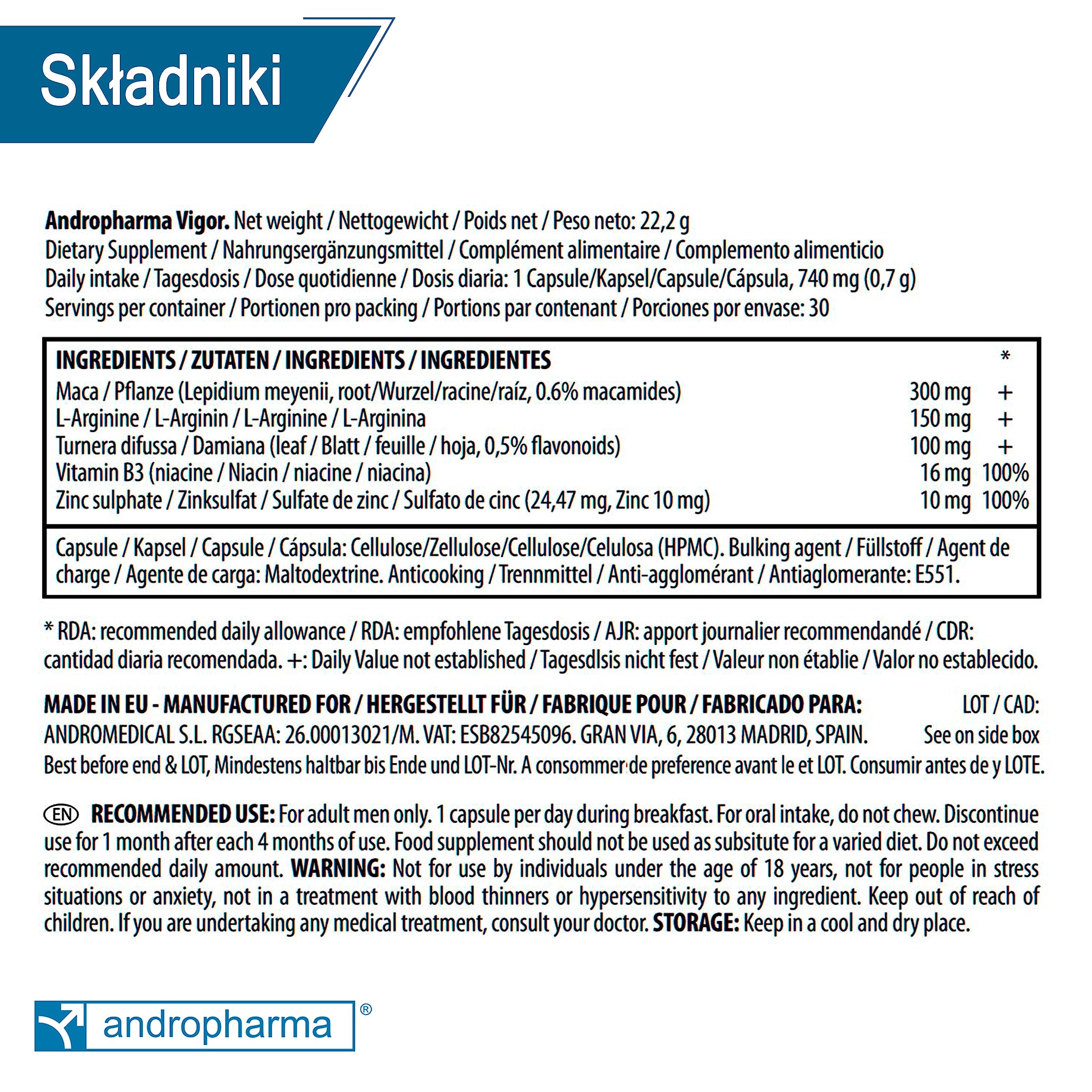 X4 Vigor firmy Andromedical | Suplementy Ziołowe Zwiększające Siłę i Męskość | Tabletki Zwiększające Pożądanie | Silniejsze, Intensywniejsze i Dłużej Działające
