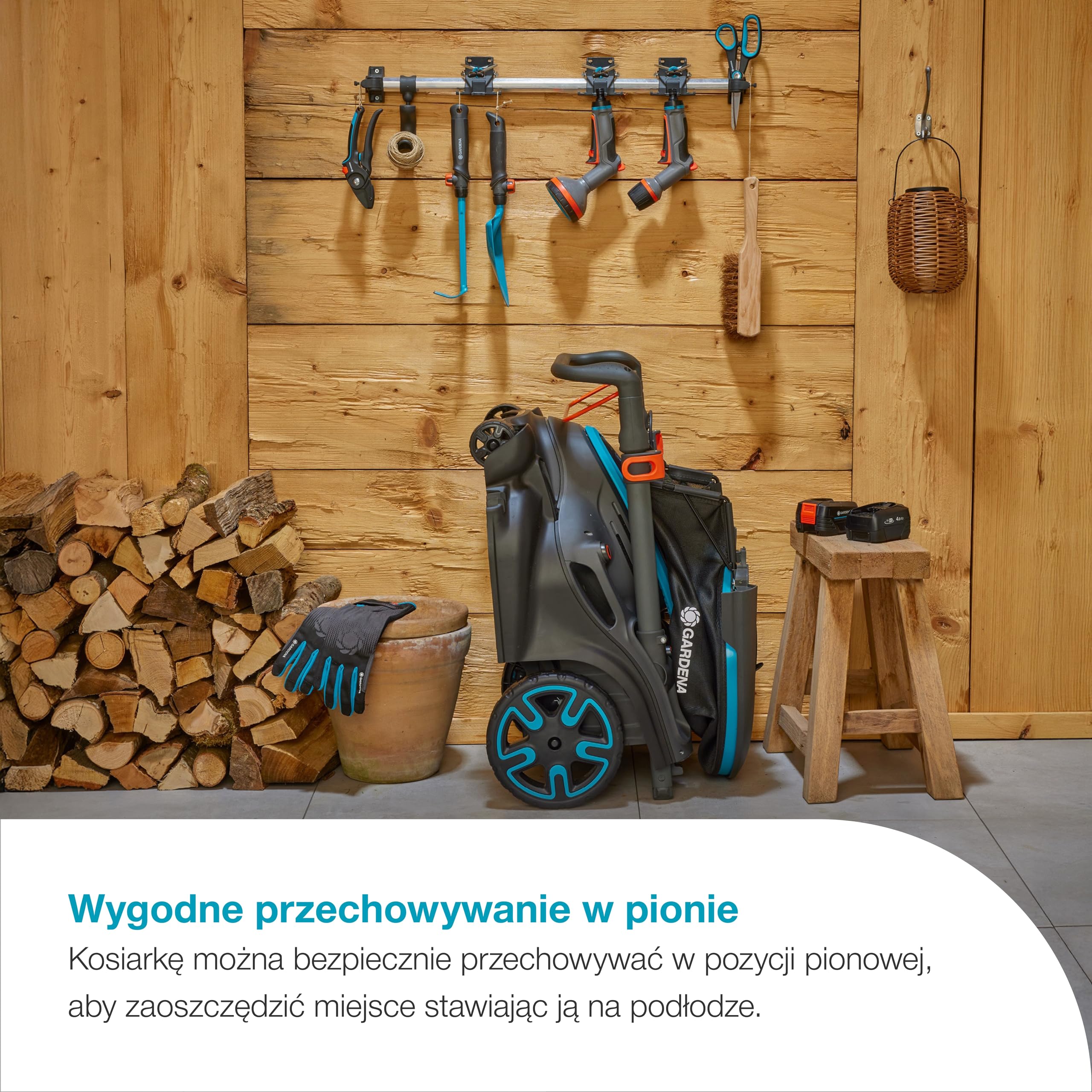 Gardena Kosiarka akumulatorowa PowerMax Duo 46/36 V, szerokość koszenia 46 cm, technologia DuoBlade, w tym akumulator POWER FOR ALL, ergonomiczna konstrukcja, wydajne koszenie trawnika (14646-65)