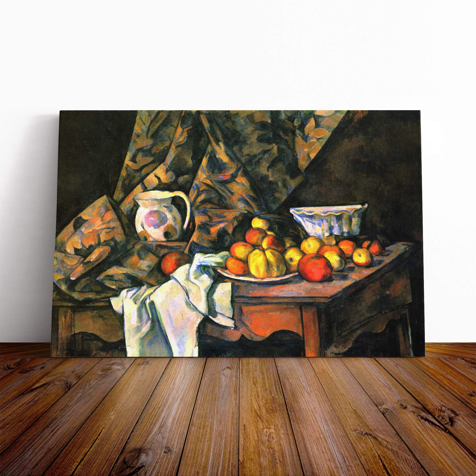 Paul Cezanne Still Life (11) Canvas Print | Gallery Wrapped 30mm Frame Wall Art | 24x16 inches | Ready to Hang | Modern Still Life Picture | Living Room Bedroom Lounge Office
