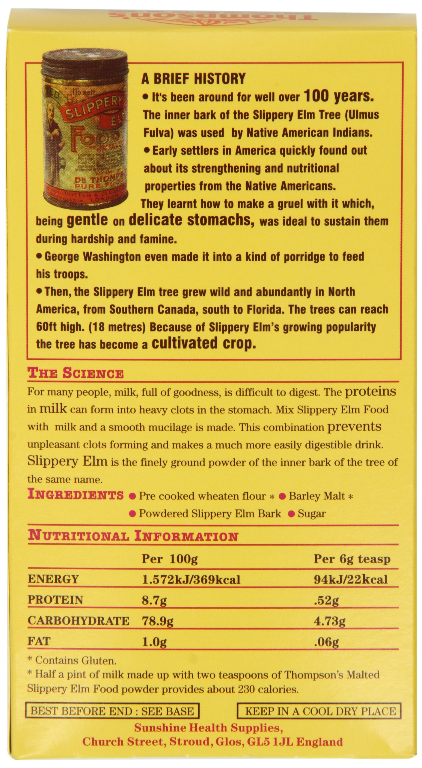 Thompson's Slippery Elm Malted 454g (Pack of 1)