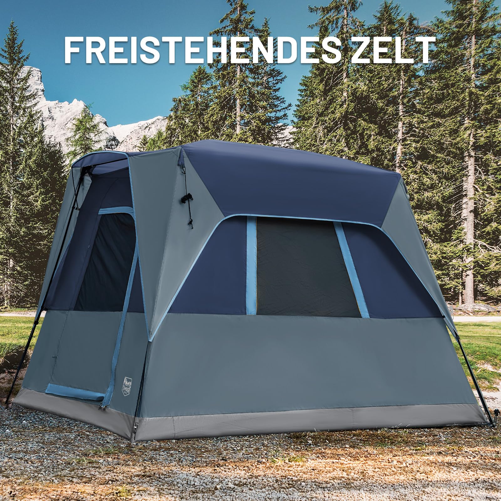 TIMBER RIDGE Heckzelt Auto 4-5 Personen Autozelt Heckklappe 2000 mm Wasserdicht Camping Zelt SUV für Wohnwagen Familie Reise 305cmx245cm