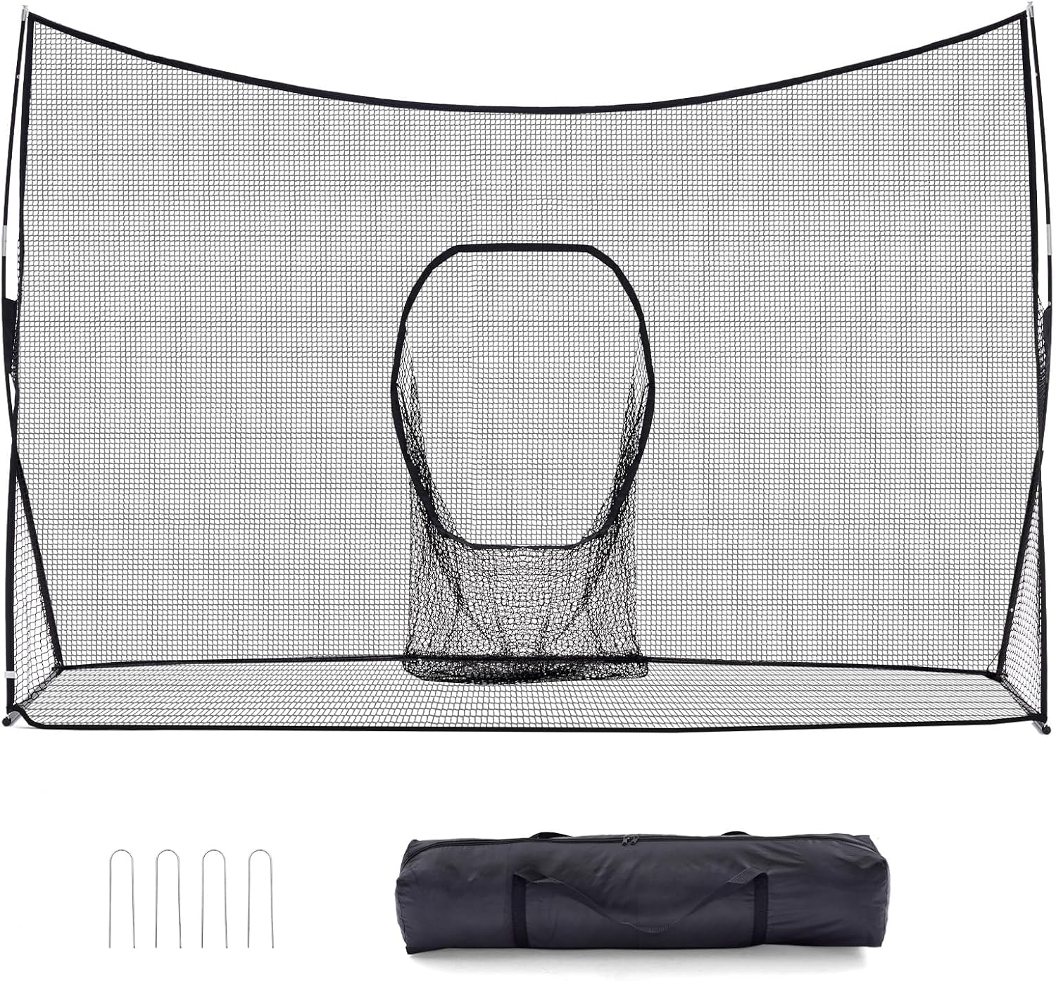 DUMOS Golf Net for Backyard, 10x7 ft Golf Practice Net with Frame, Outdoor Indoor Hitting Net, Personal Driving Range for Home Garage, Sturdy Training Equipment Aids for Swing