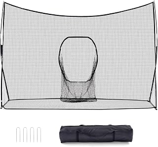 DUMOS Golf Net for Backyard, 10x7 ft Golf Practice Net with Frame, Outdoor Indoor Hitting Net, Personal Driving Range for Home Garage, Sturdy Training Equipment Aids for Swing