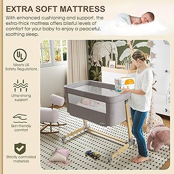 その他 NEWBORN 3 in 1 Adjustable Height Co Sleeper Newborn Baby Bassinet