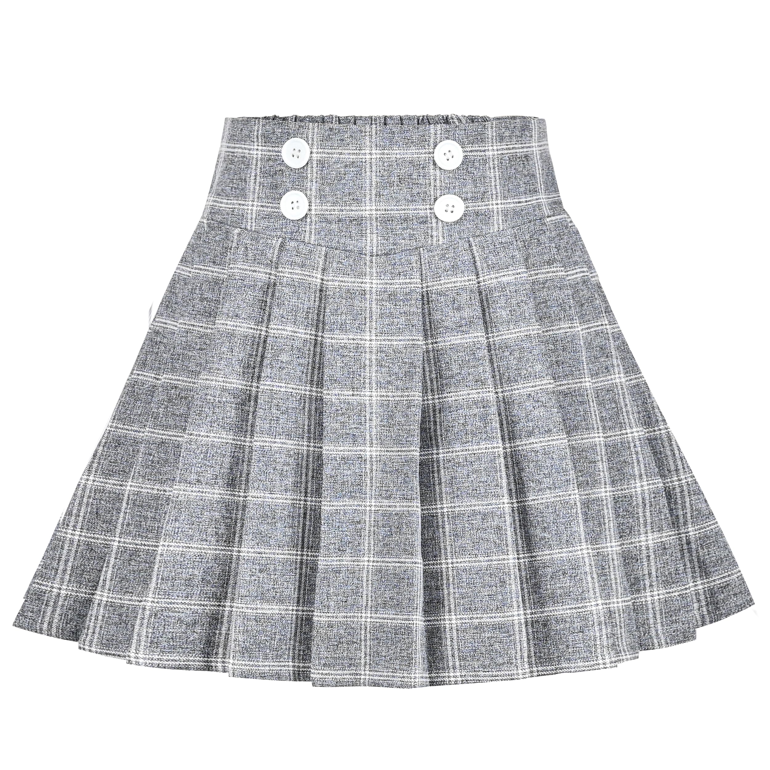 Sunny Fashion Chicas Falda Beige Plisado Corbata de moño Regreso a Clases Uniforme 6-14 años