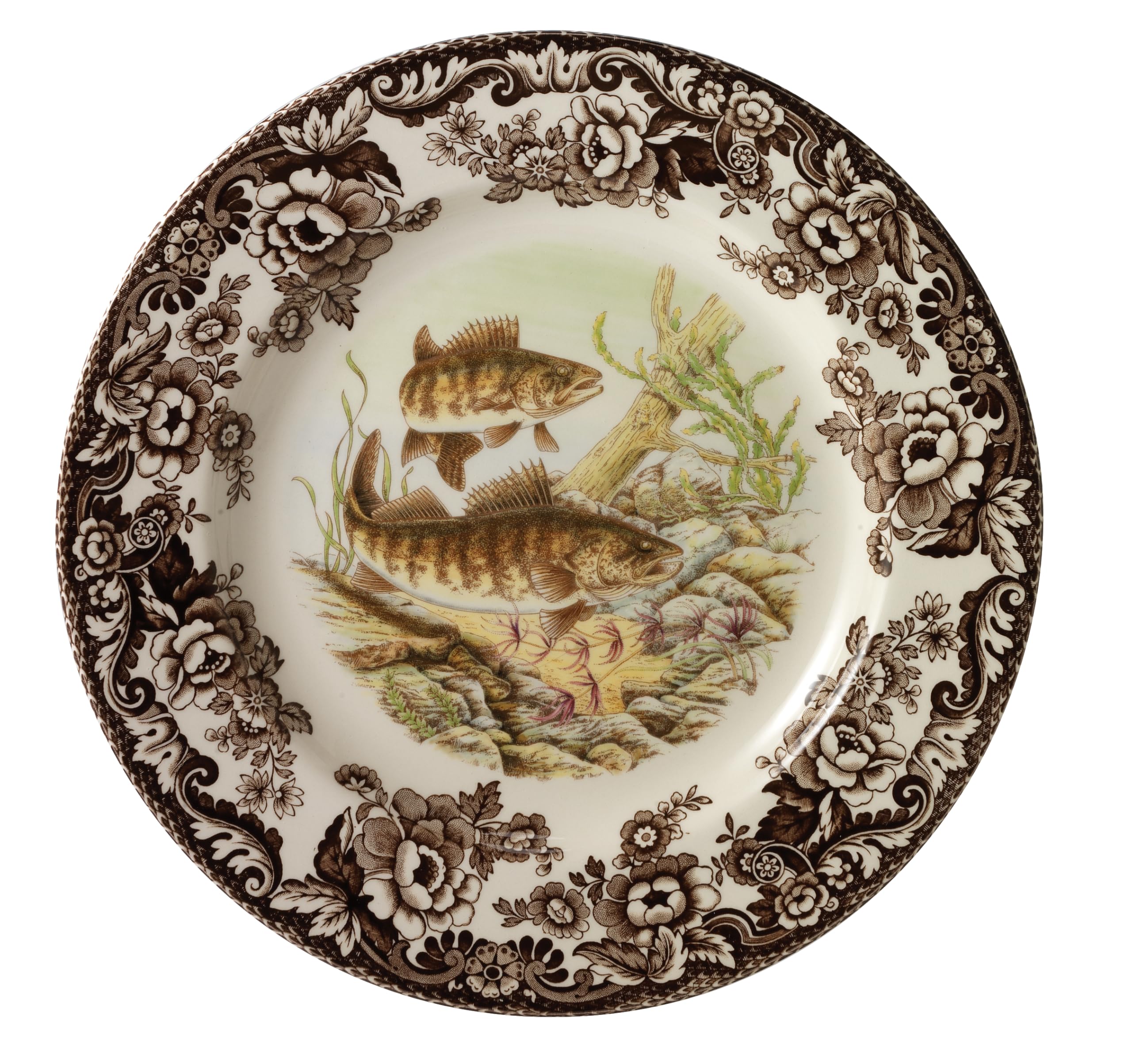 Amazon.com: Spode Woodland Walleye Dinner Plate - British Wildlife