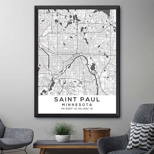 Miniatura 4 de Mapa de Saint Paul, Minnesota, Light 2 (12x16)