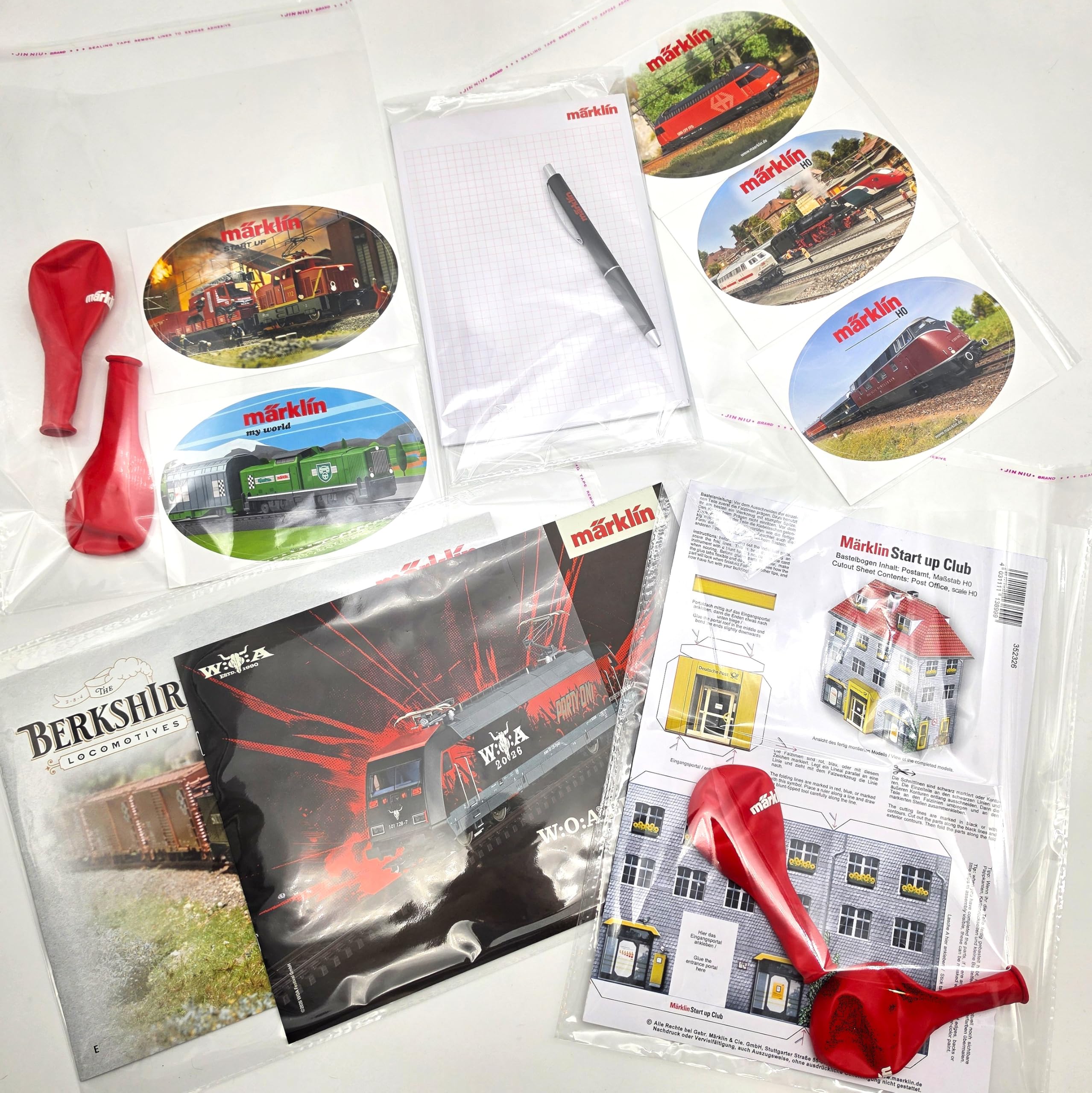 Märklin Confezione 4 Cavi in Rame + Busta Sorpresa (Ü-Bag) | 4x10m Cavo Elettrico Rosso Blu Giallo Marrone | Accessori Plastico Ferroviario Scala H0 | Cablaggio Digitale e Analogico