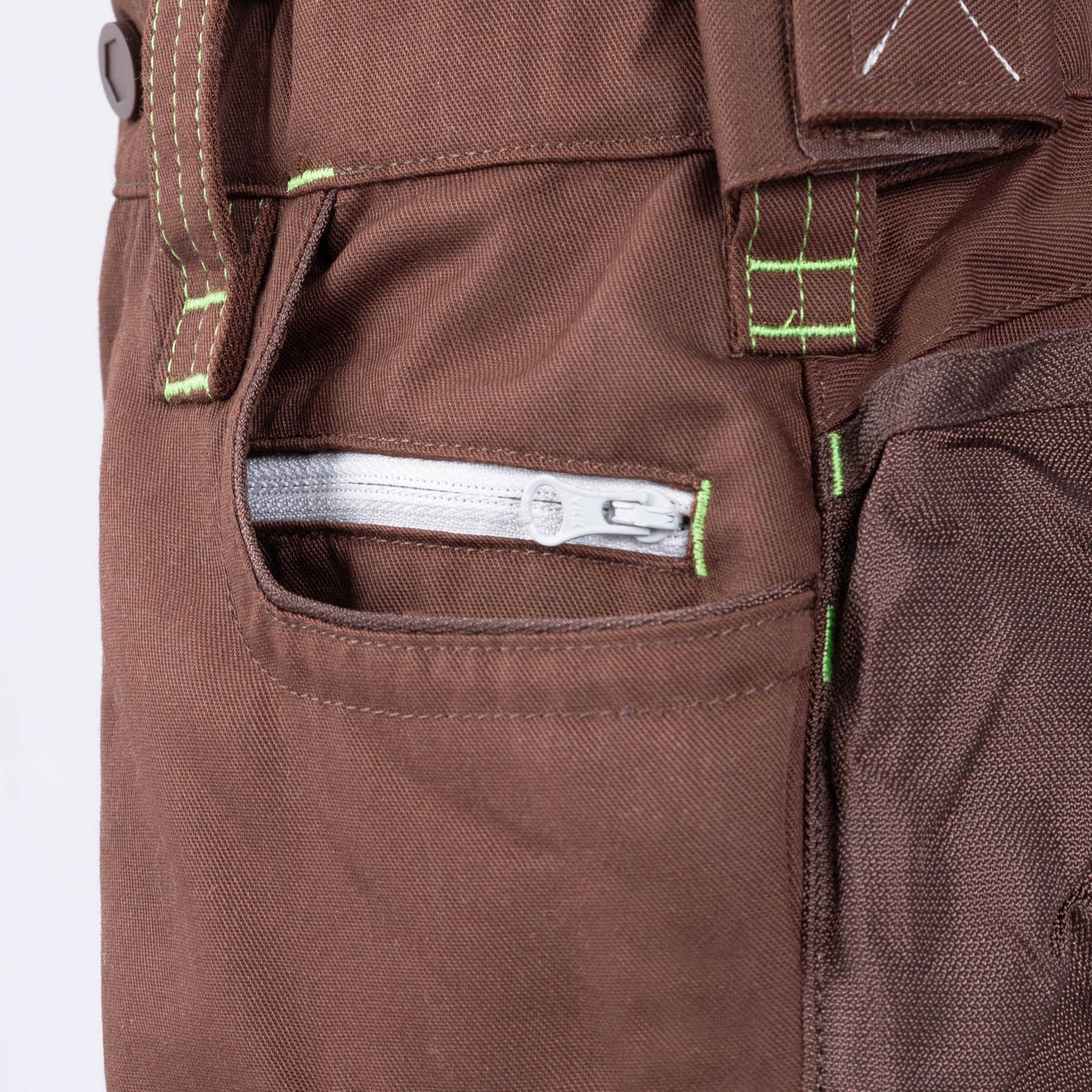 Engelbert Strauss E.S. Kinder Shorts Motion 2020 Arbeitshose Workwear (Kastanie/seegrün, 122/128)