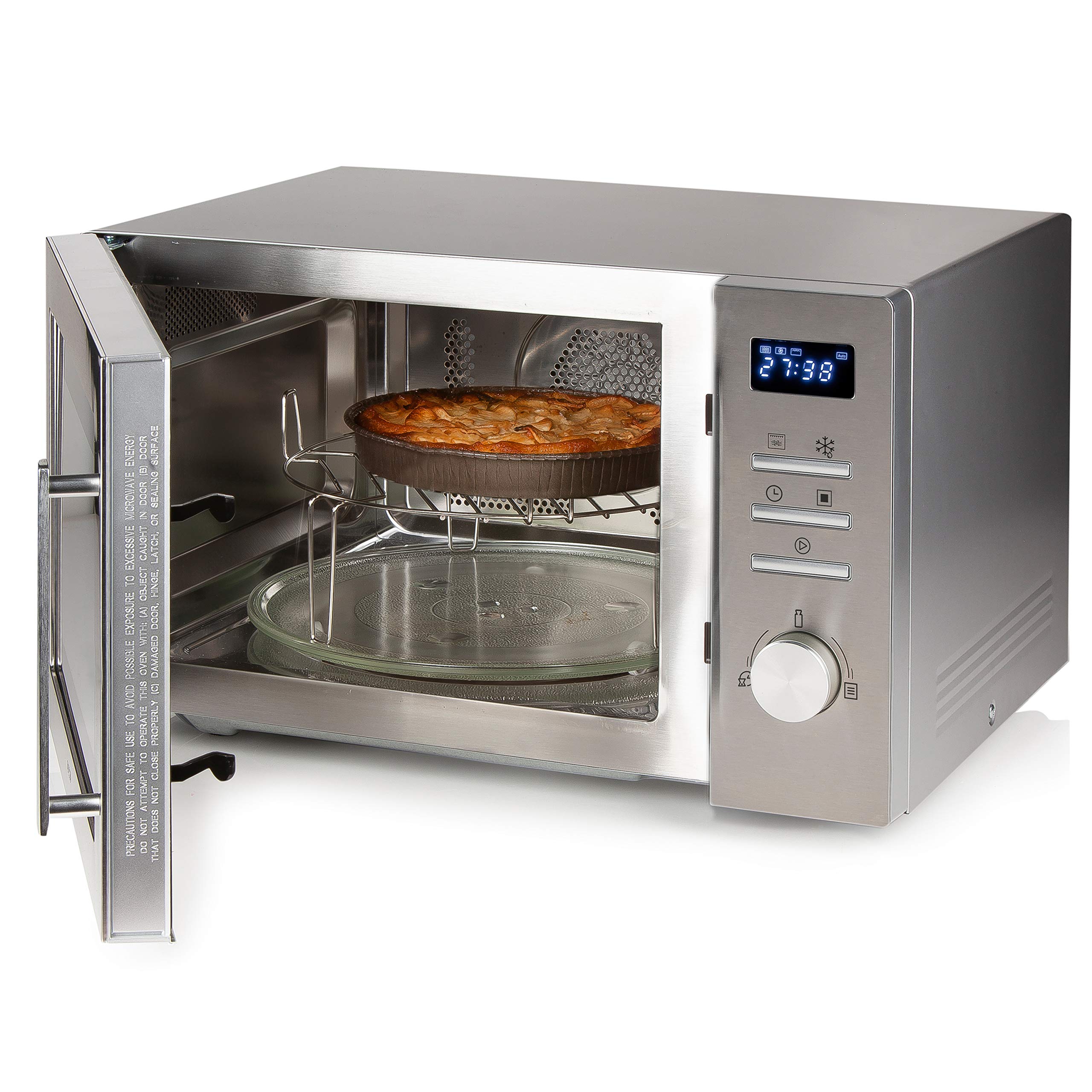 DOMO DO2334CG - Forno a microonde combinato, 34 l, colore: Argento