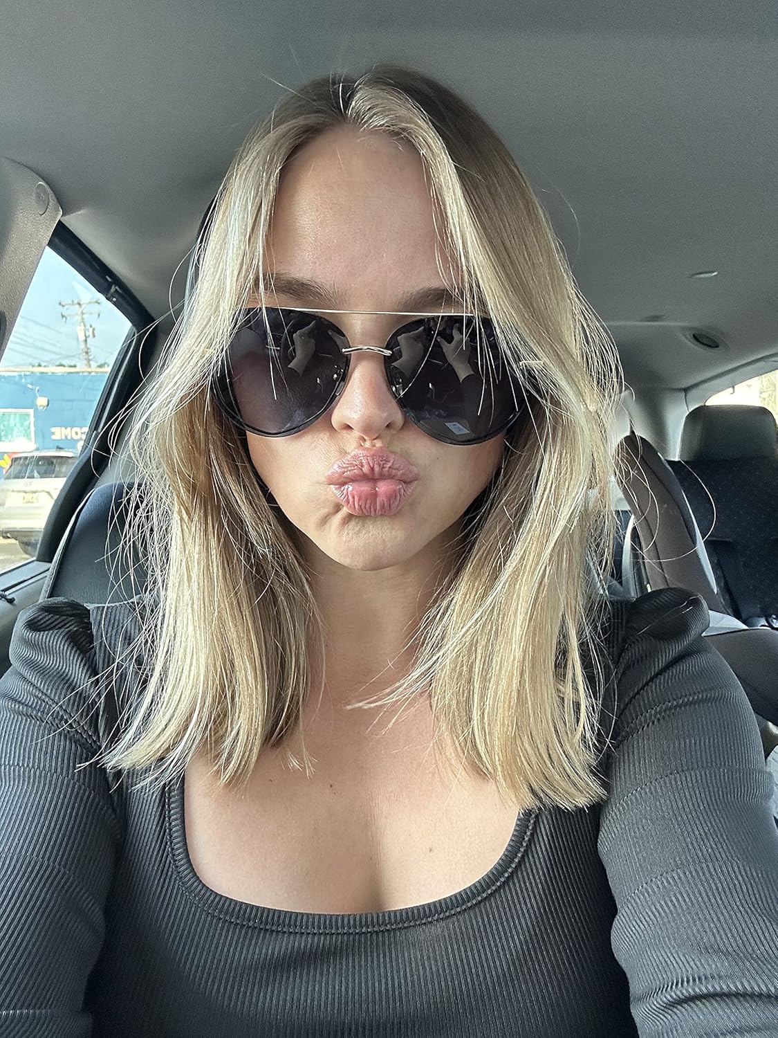 DIFF Lenox Polarized Designer Oversized Aviator Sunglasses for Women UV400 Protection, Gold Stainless Steel Frames - Image 7