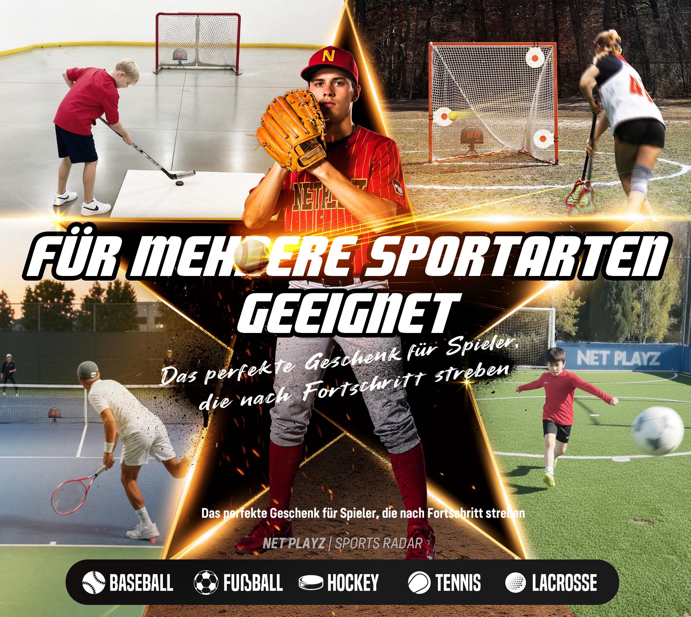 NET PLAYZ Baseballradare, Trainingsgeräte mit Geschwindigkeitssensoren | Baseball Geschenke, Hightech-Gadgets und Ausrüstung für Baseballspieler