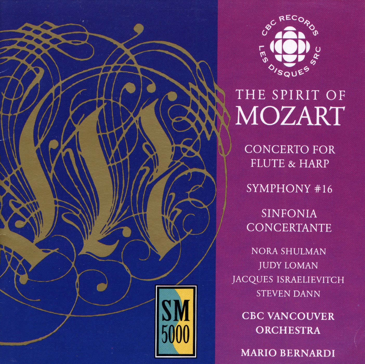 Concerto for Flute, Harp & Orchestra [Audio CD] Mozart; Shulman; Loman and Bernardi