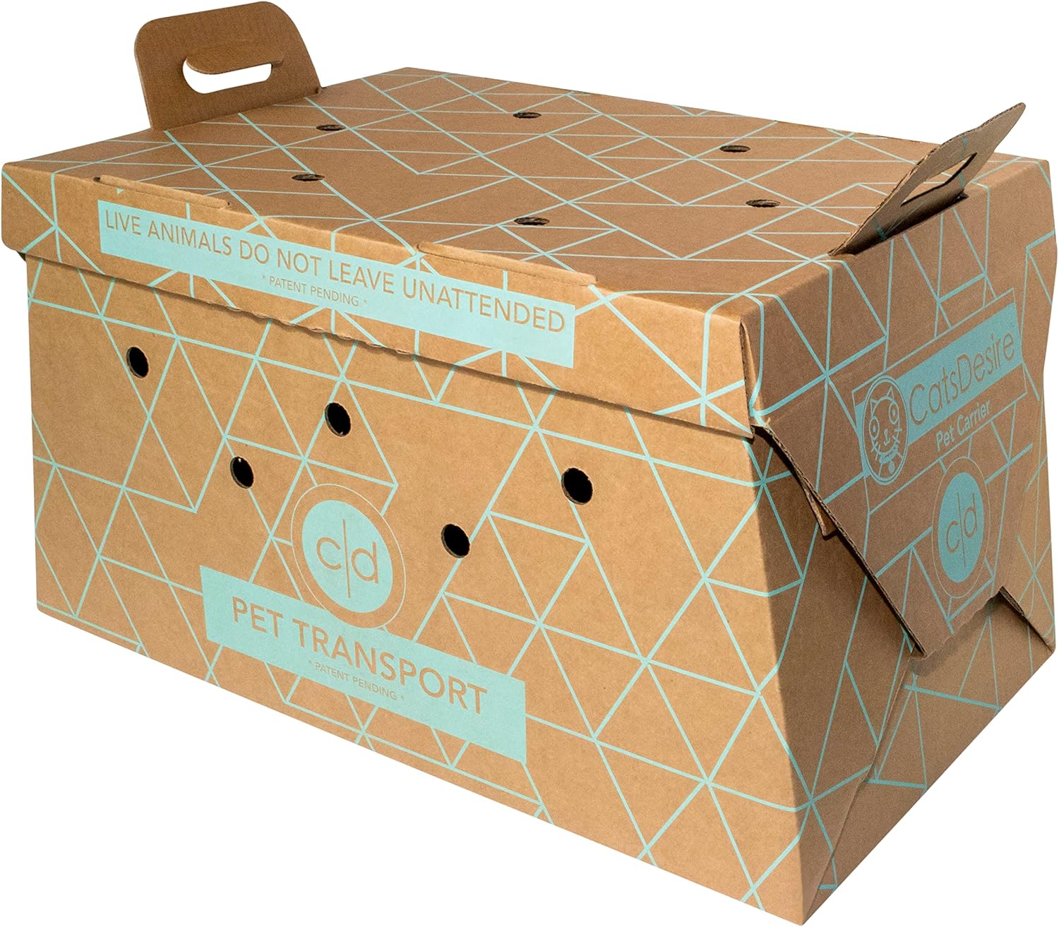 Cardboard Disposable Pet Carrier4 Sets Included XL Size 22in.L x 14inW. x 12in.H