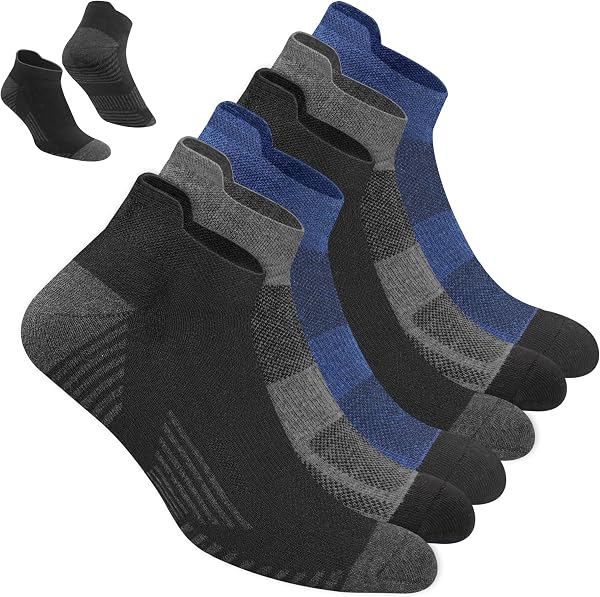 NAVYSPORT Chaussettes de sport en coton pour homme, lot de 6 paires - 4