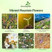Vista 2 de Outsidepride Mezcla de semillas de flores silvestres de montaña de 5 libras para elevaciones altas