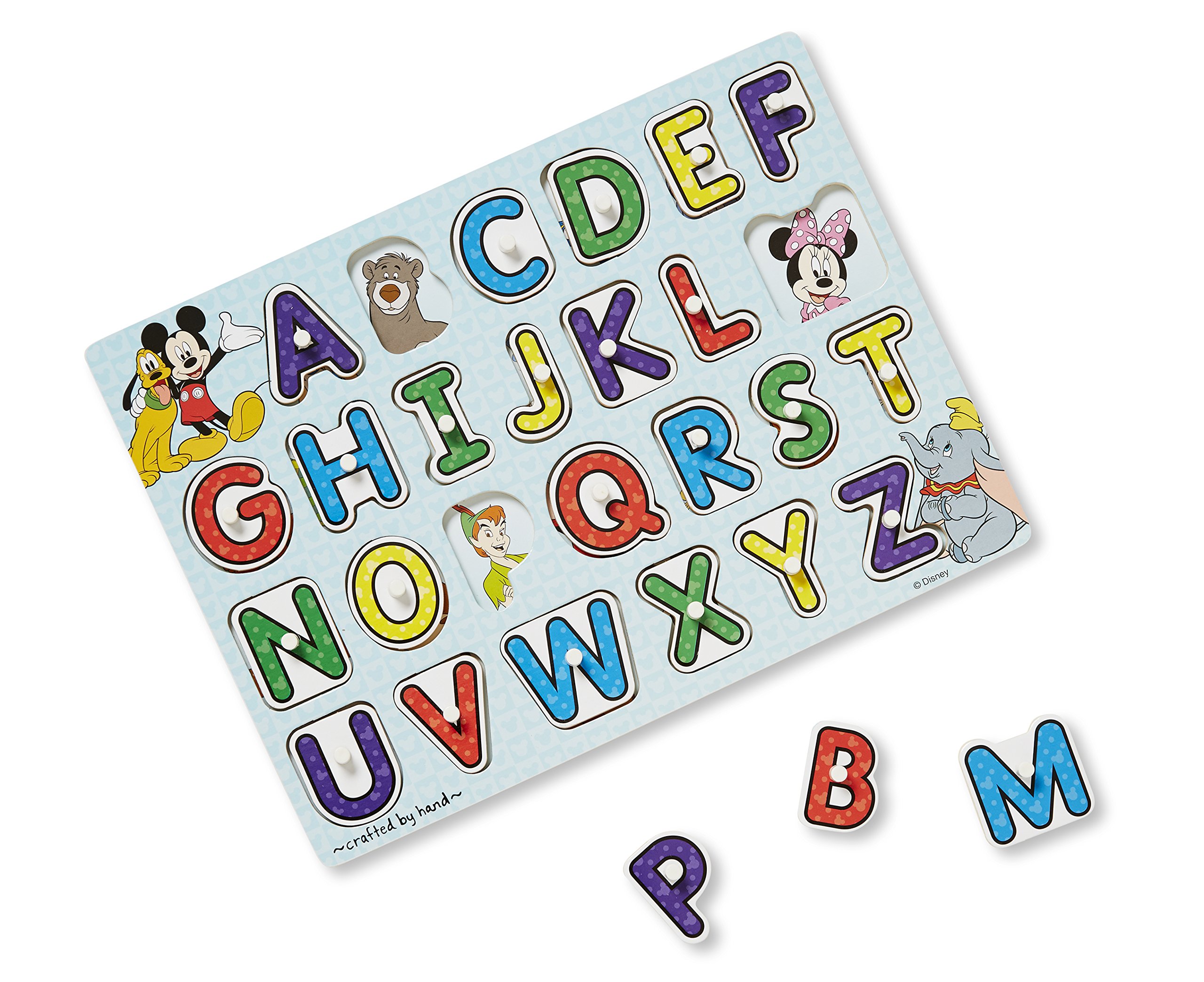 Disney Classics Alphabet Wooden Peg Puzzle (26 pcs)