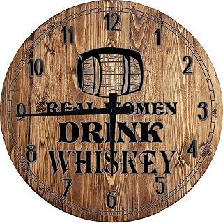 Wood Wall Clock American Hot Rod Patina Pickup Truck Large Round Wood Wall Clock Decor Small 10 Inch Brown Wall Art