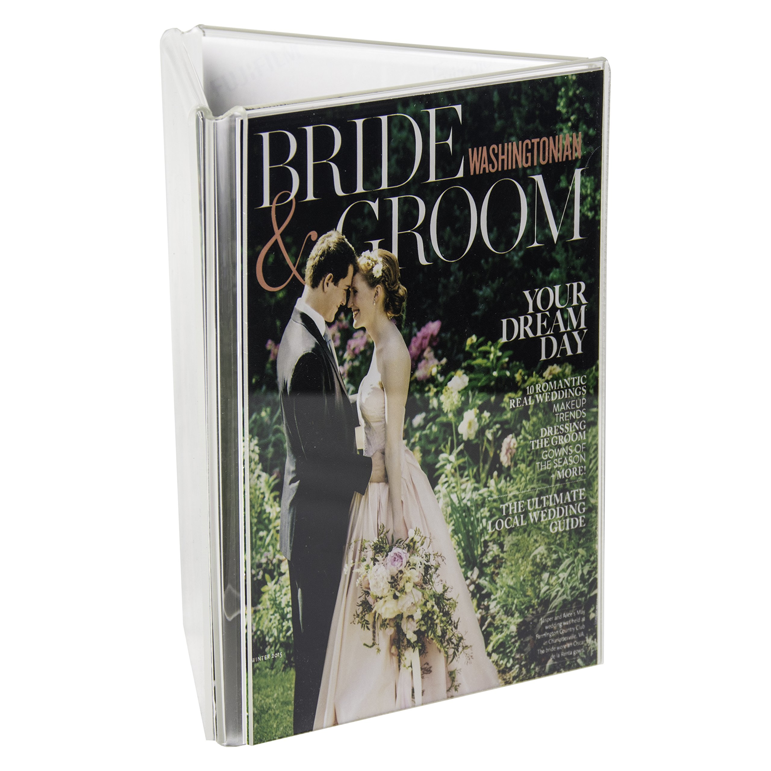 Clear-Ad - LHE-57 - Acrylic 3-Sided Table Tent Menu Holder 5x7 (Pack of 3)