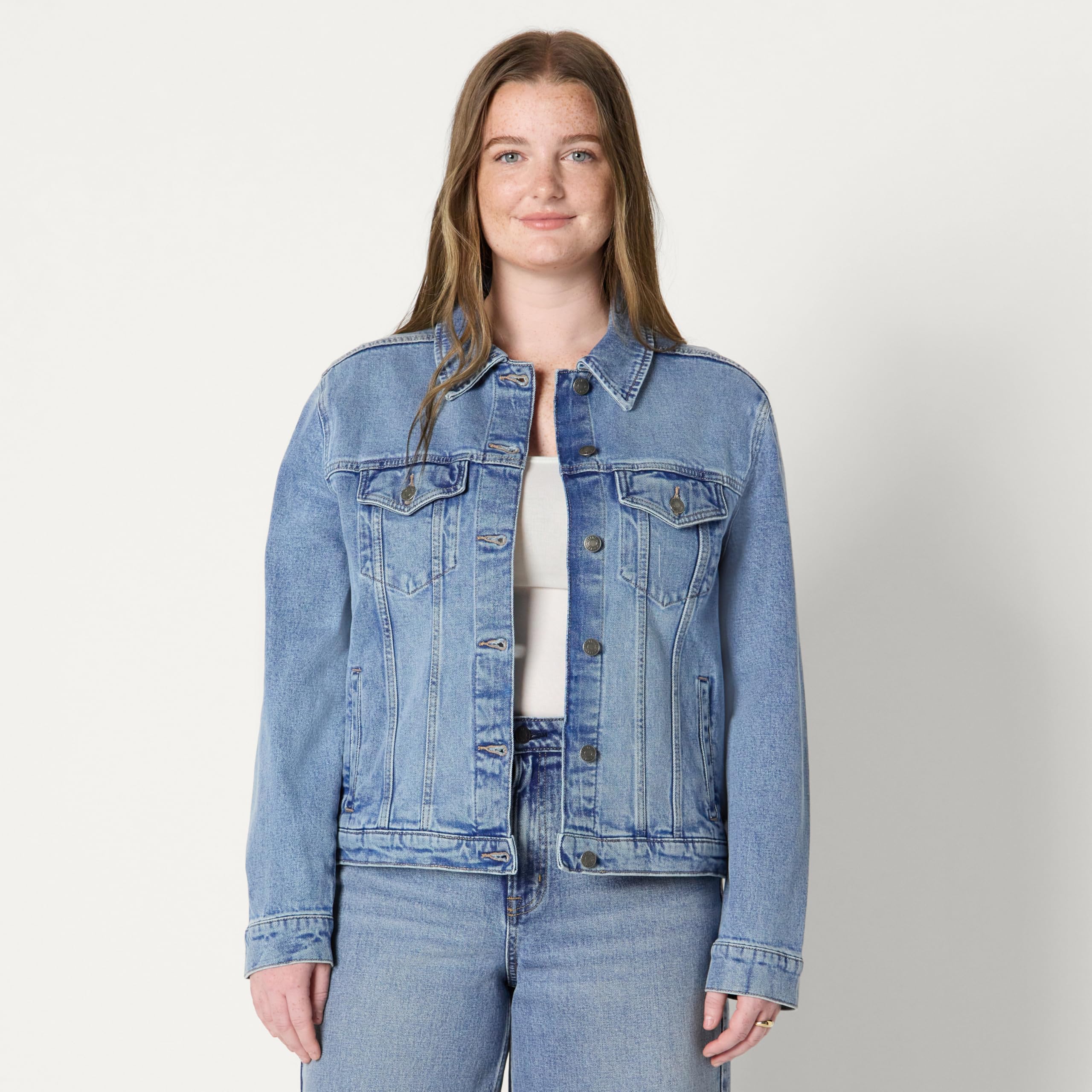 Amazon Essentials Giacca da donna rigida oversize Trucker