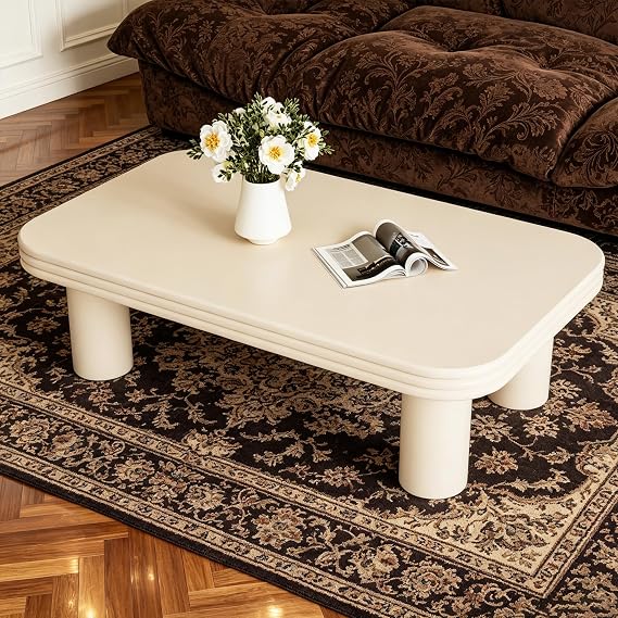 White Rectangular Coffee Table for Living Room Rectangle Coffee Table