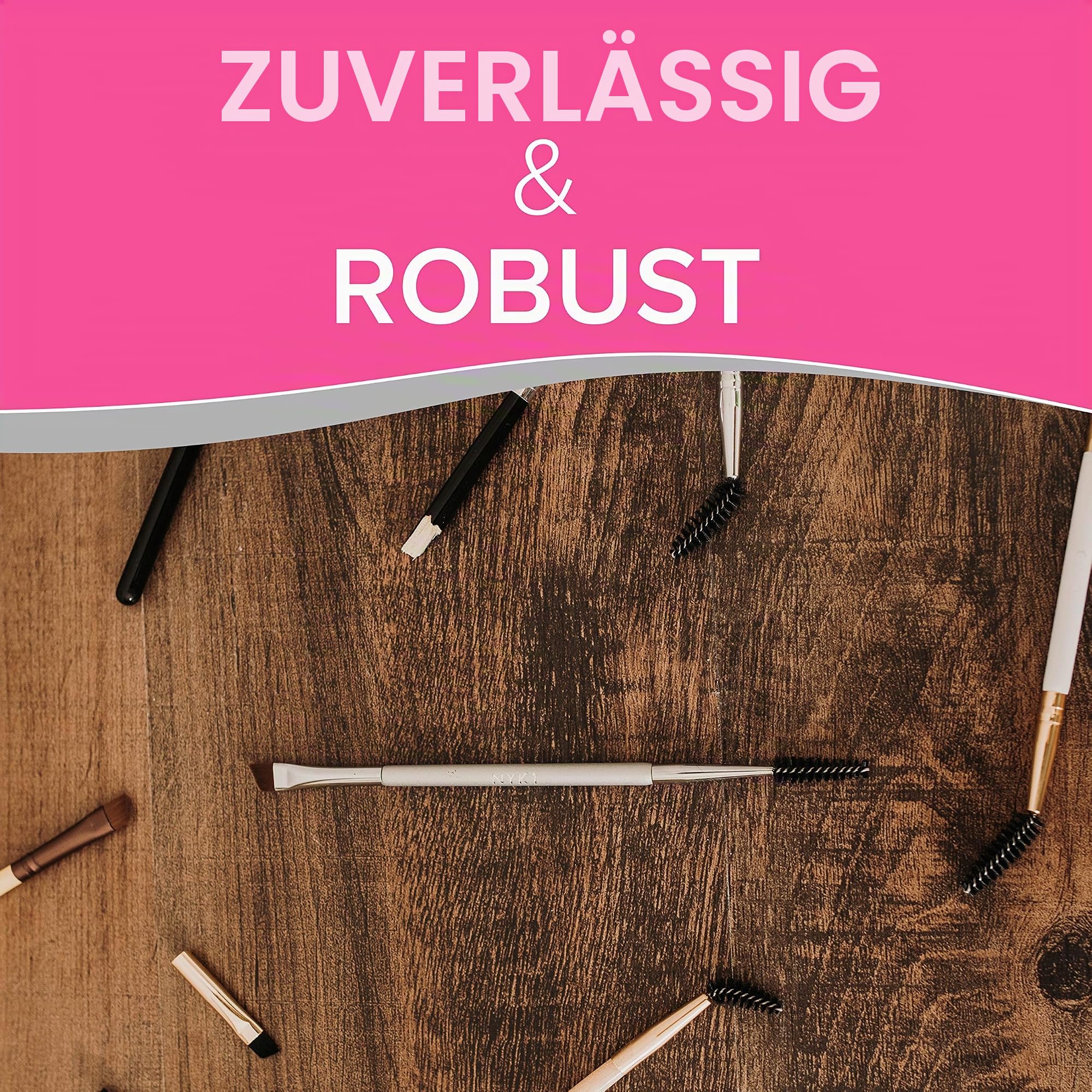 ULTIMATIVE PRÄZISION Abgewinkelt Augenbrauen Bürste Und Wimpern Bürste - Augenbrauen Pinsel Dünn Mit Wimpernbürstchen (Präzisionsapplikator) Professionelle Augenbrauenpinsel Und Wimpernbürste