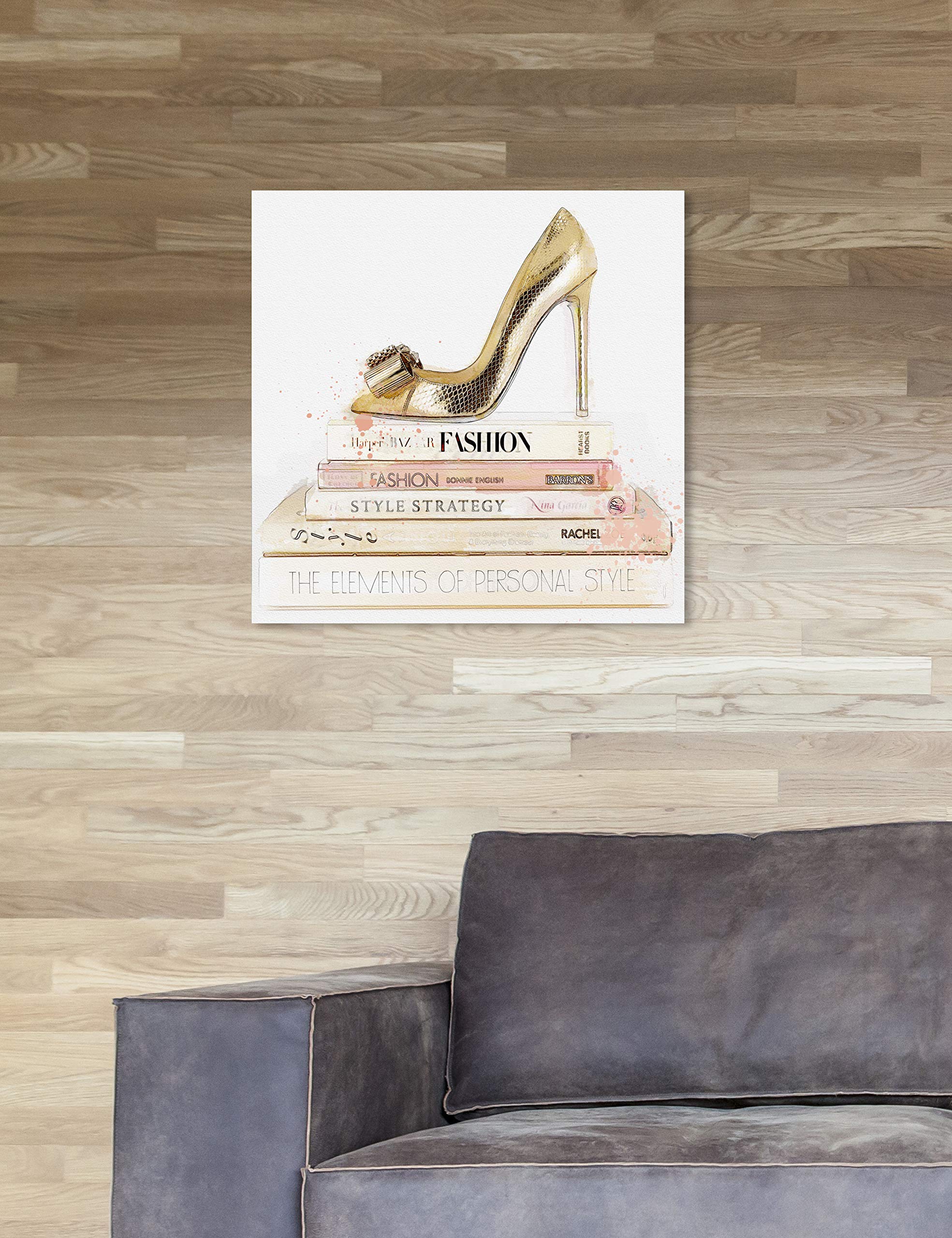 Amazon.com: Oliver Gal 'Gold Shoe and Fashion Z' The Fashion Wall