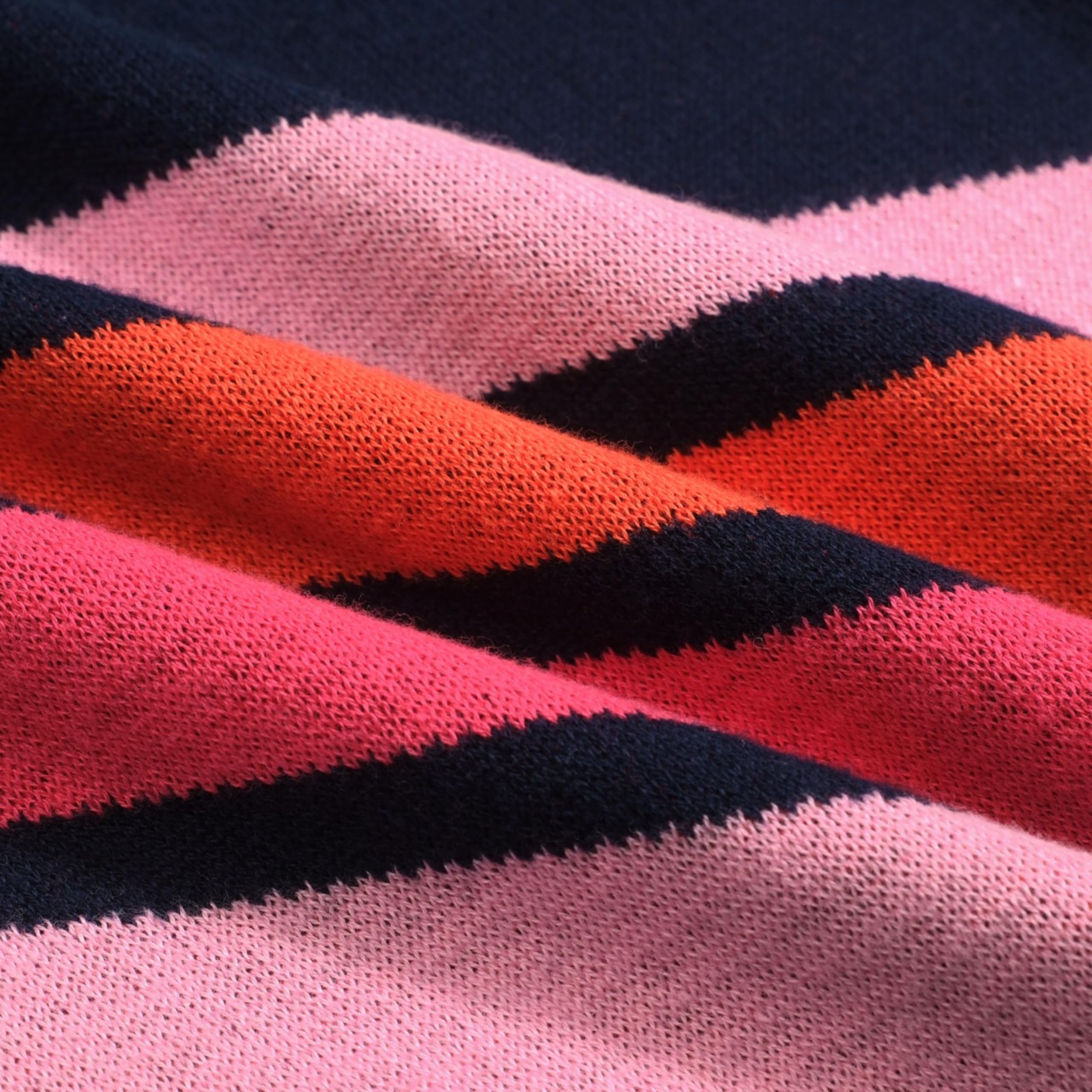 OXKNIT Maglietta da donna a maniche lunghe, vintage, a righe, girocollo, casual, in cotone con diagonale a righe