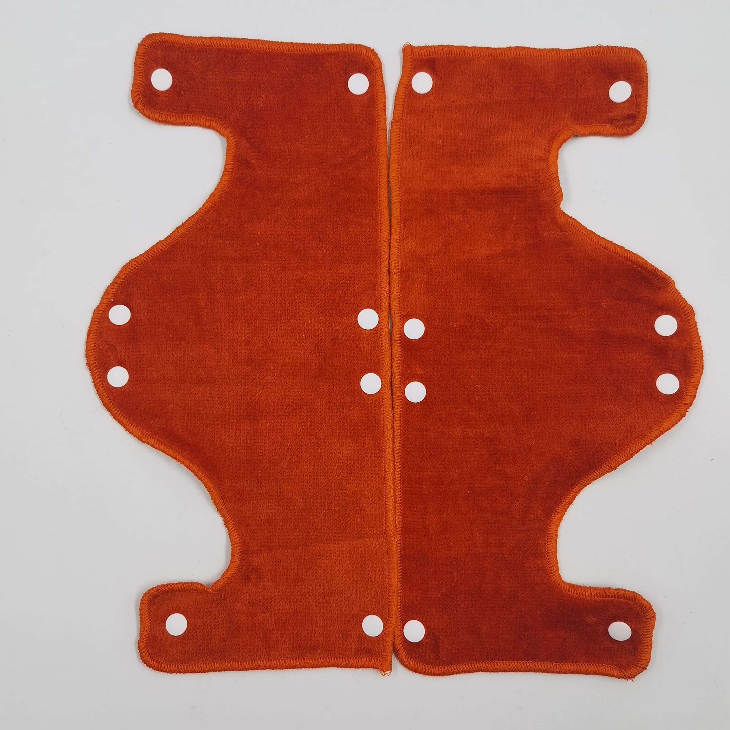 Big Orange - Fascia per il sudore, riutilizzabile, lavabile, in spugna di cotone, con chiusura a scatto, 6 pezzi per confezione