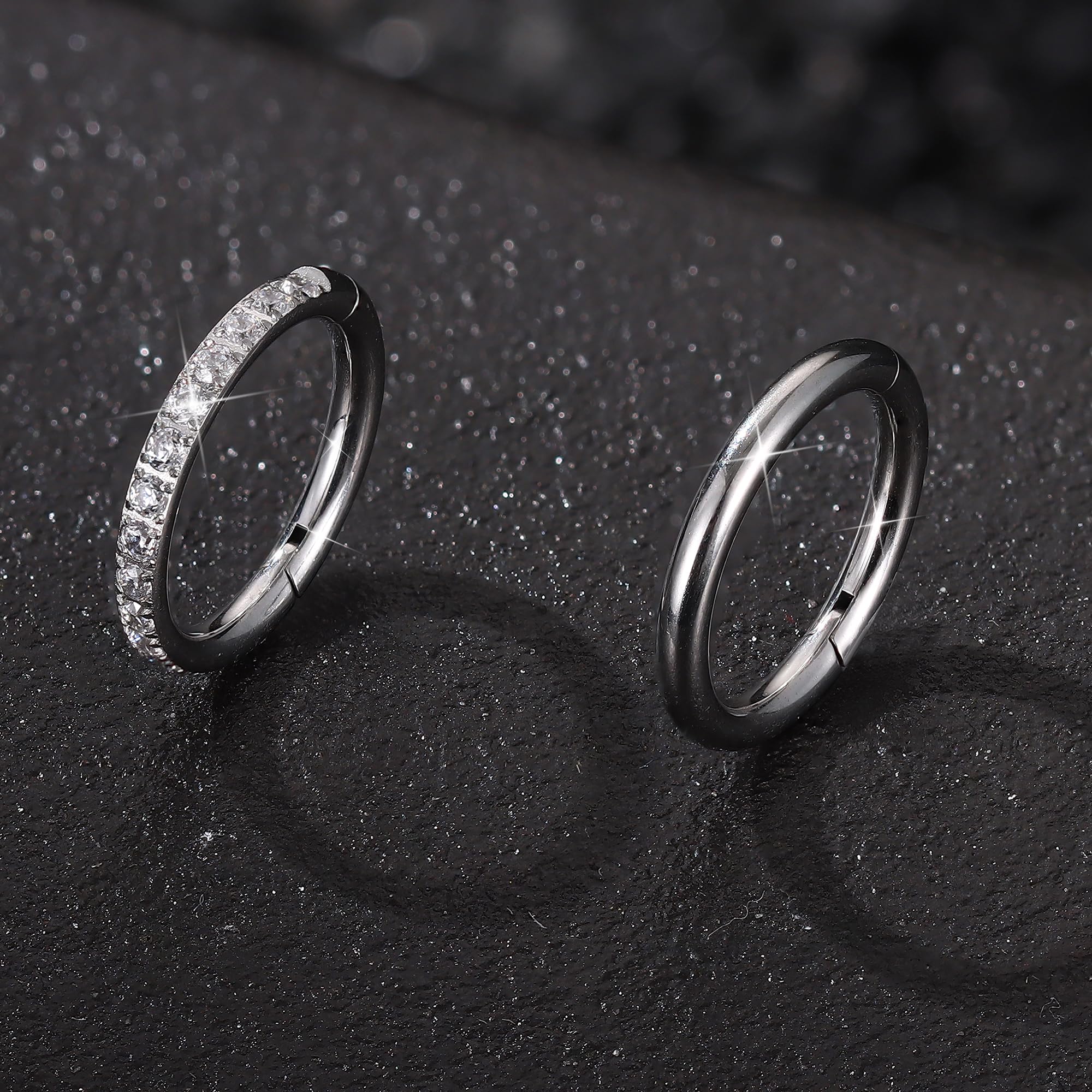 Diamday 2Pcs 14G Piercing Ombligo Acero Quirurgico Piercing Ombligo Septum Plata Mariposa Corazón Estrella Hélice Tragus Cartílago Piercings Corporal Piercings Joyas para Mujer Oro