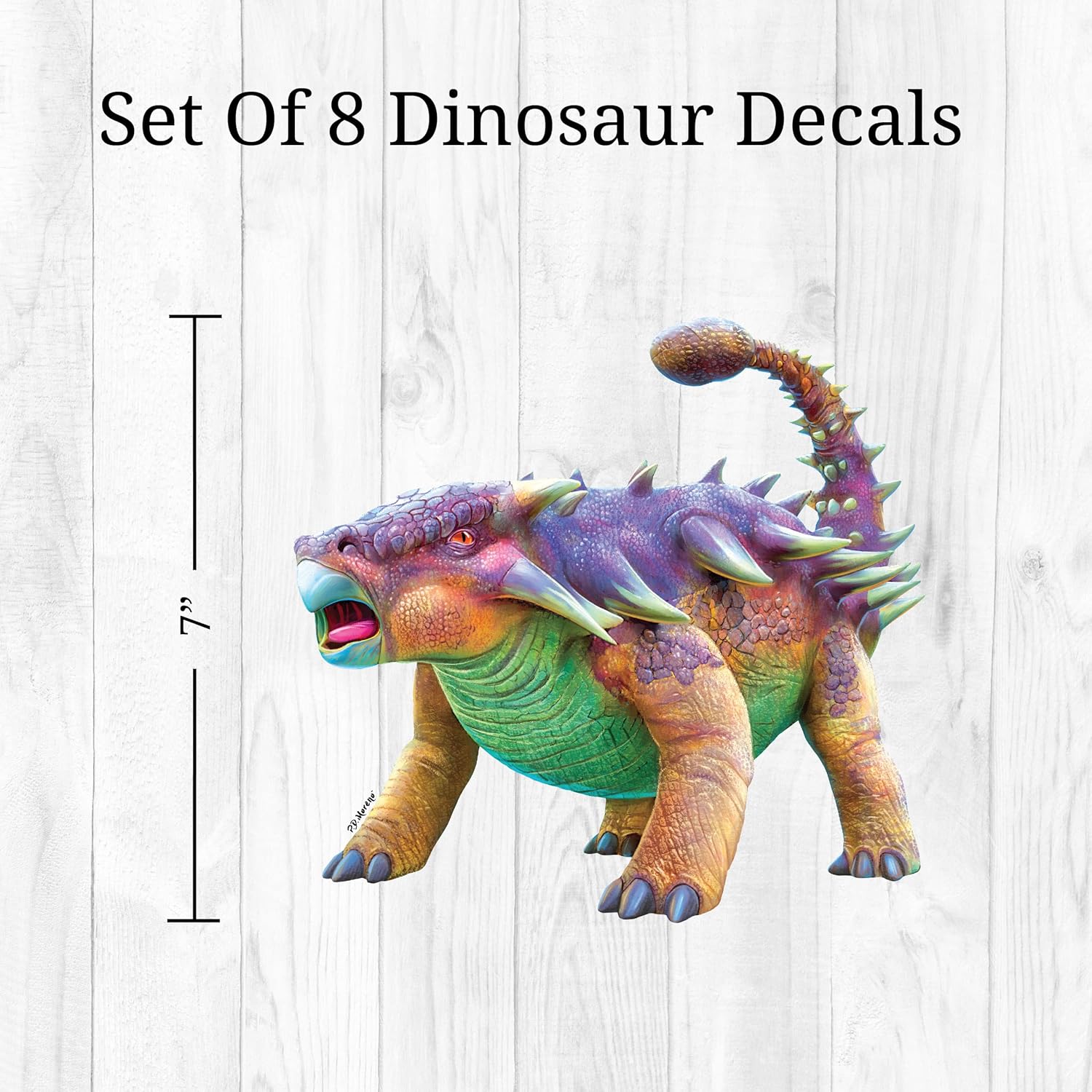 Calcomanías De Pared De Dinosaurio Para Niños Diy Cartoon Cocón Cocón
