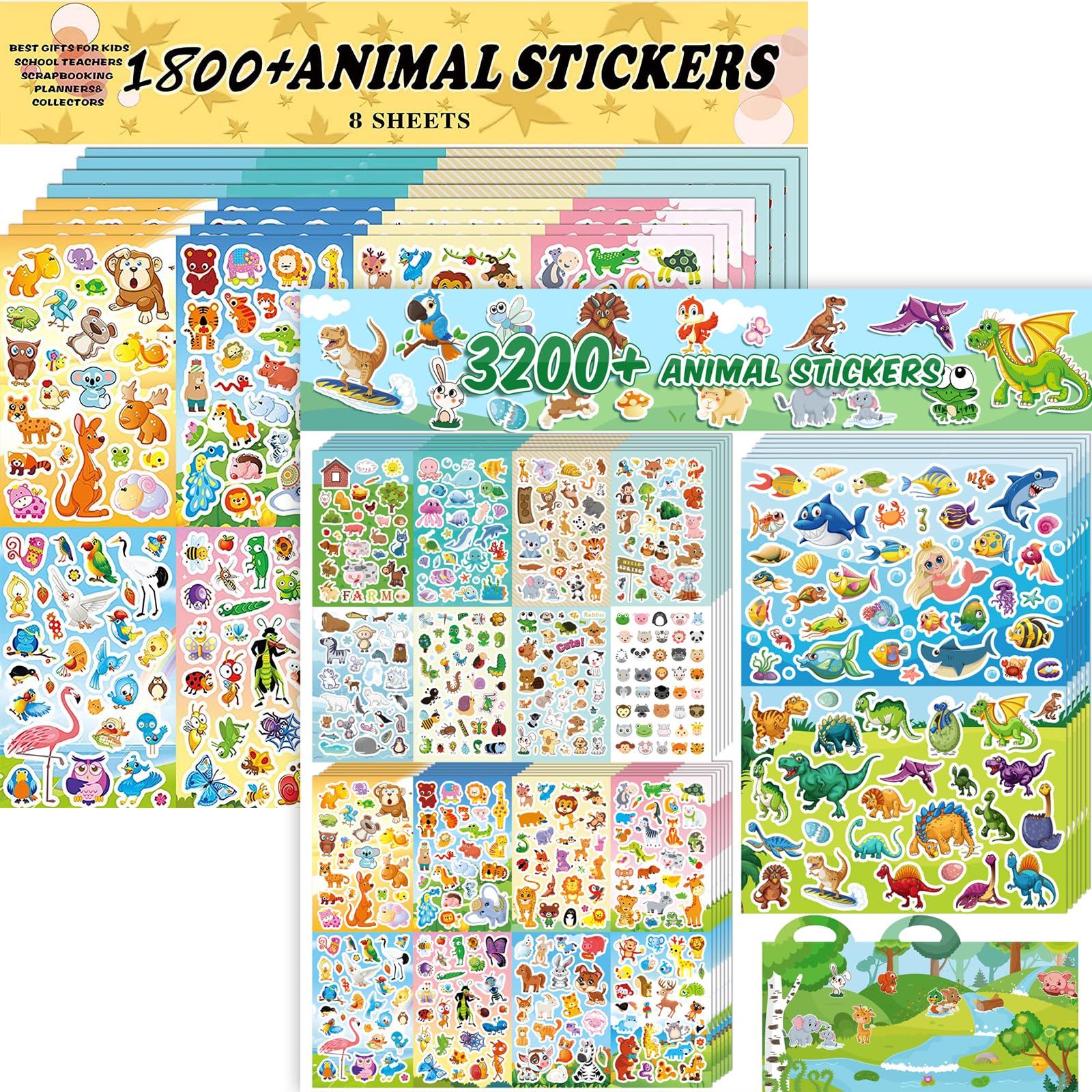 3200+ Pcs Animal Stickers and 1800+ Pcs Animal Stickers