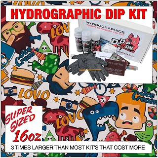 Hydrographic Dip Kit Clear LOVO Sticker Bomb 16oz Hydro dip Dipping