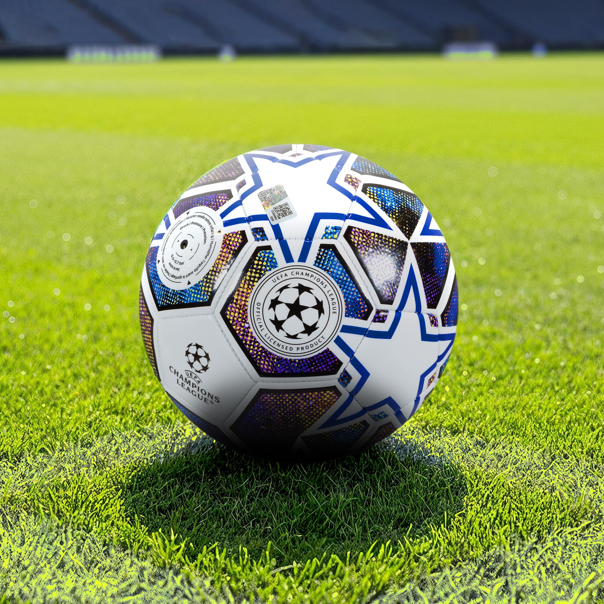 Ballon de Football Hy-Pro UEFA Champions League, Taille 5, sous Licence Officielle, pour l’entraînement et Les matchs, Produit dérivé et Objet de Collection pour Enfants et Adultes