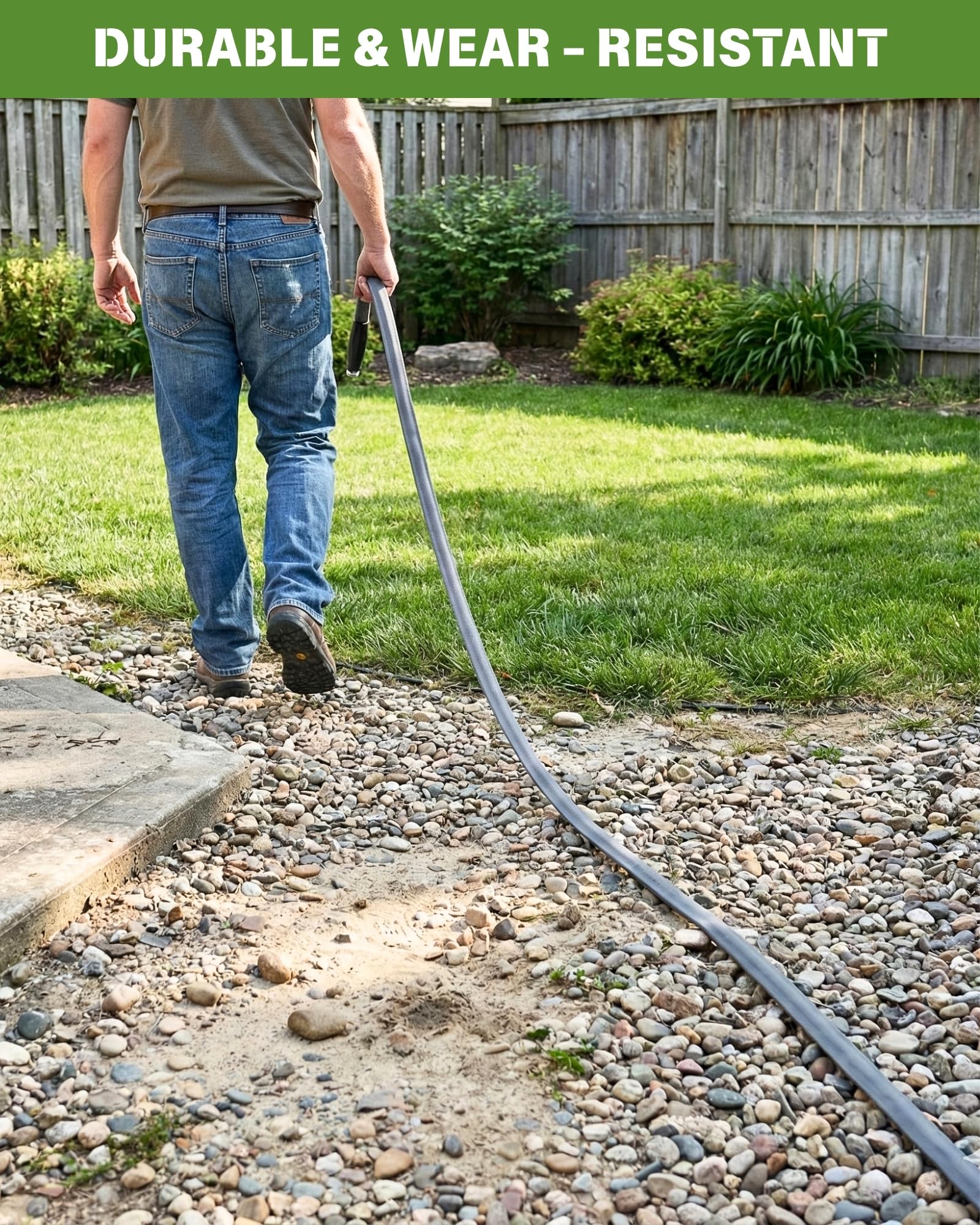 Leichter Gartenschlauch, 30 m, flexibler, knickfester Wasserschlauch, nicht erweiterbar, strapazierfähig, für Rasen, Wohnmobil, Gartenarbeit und Outdoor, 1,6 cm