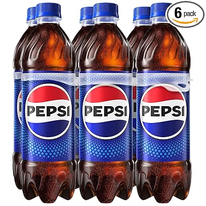Pepsi Cola Soda Pop, 16.9 Fl Oz Bottles, 6 Pack