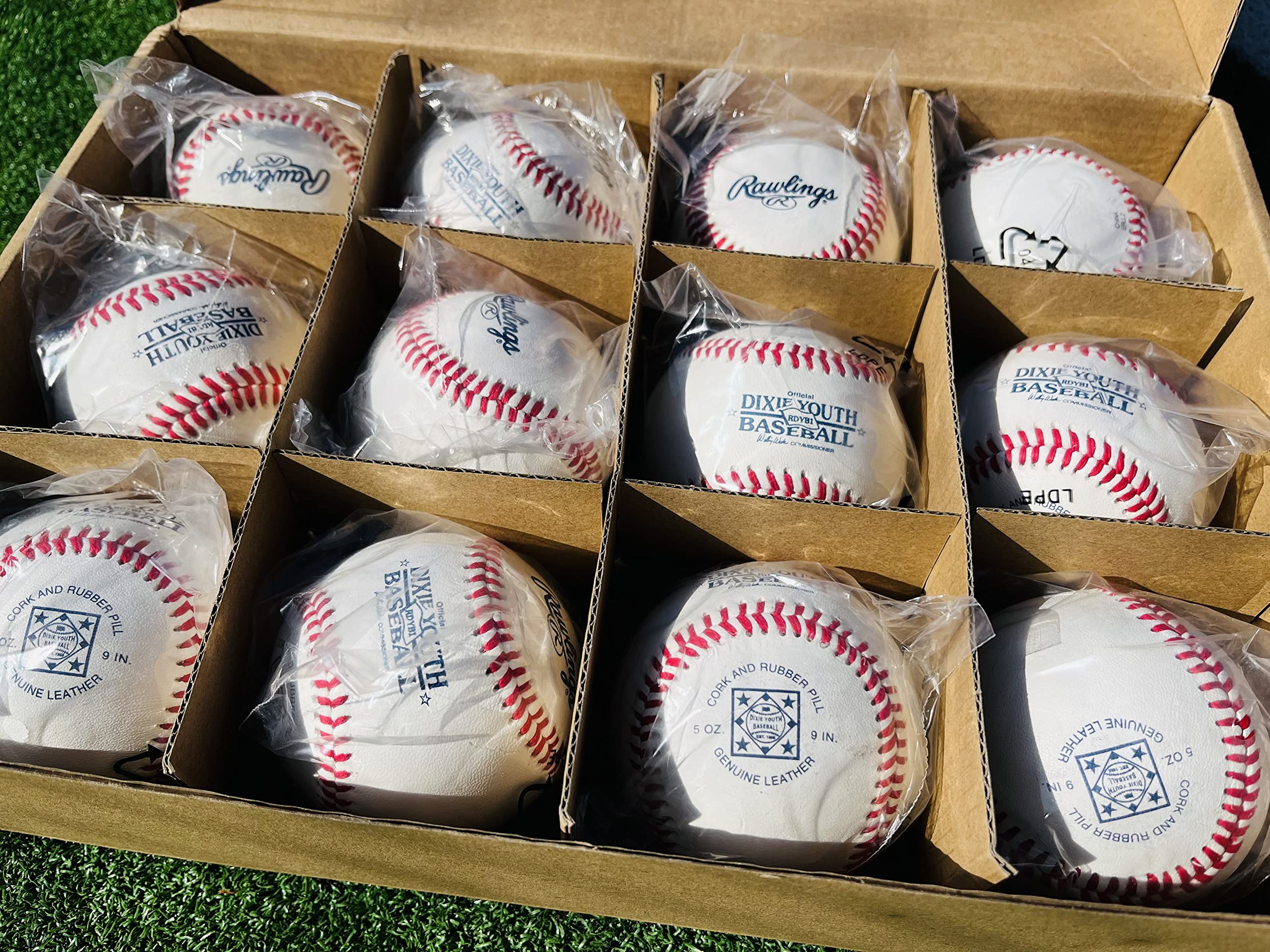 Rawlings | Dixie Youth League Baseballs | Grado de competición | RDYB1 | Juventud/14U | 12 Unidades