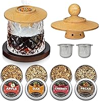 Vista 1 de Kit de ahumador de whisky, kit de infusor de ahumador de cócteles con 2 cuencos de filtro de malla de acero inoxidable, chips de madera de 4