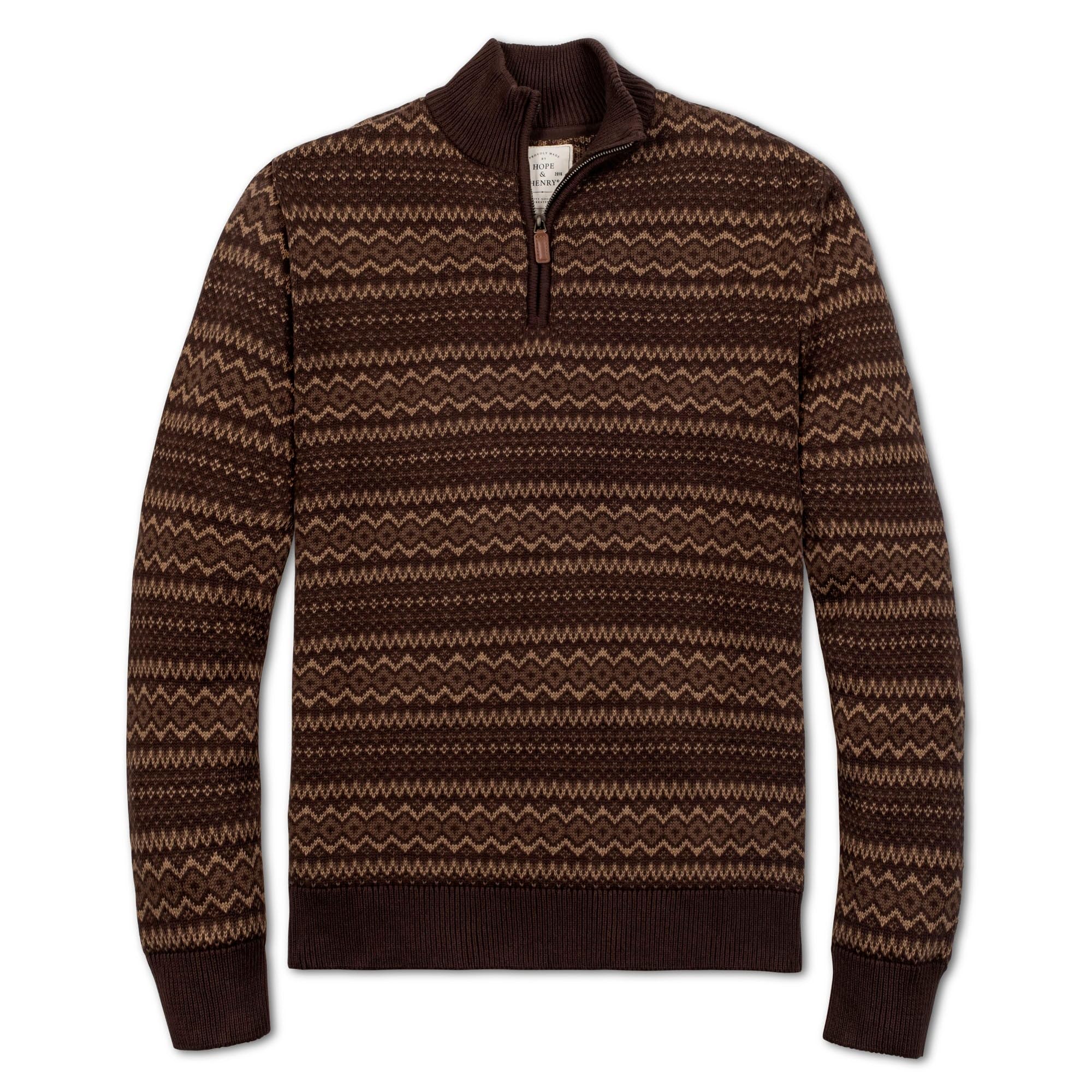 Hope &amp; Henry Men's Half Zip Pullover Sweater