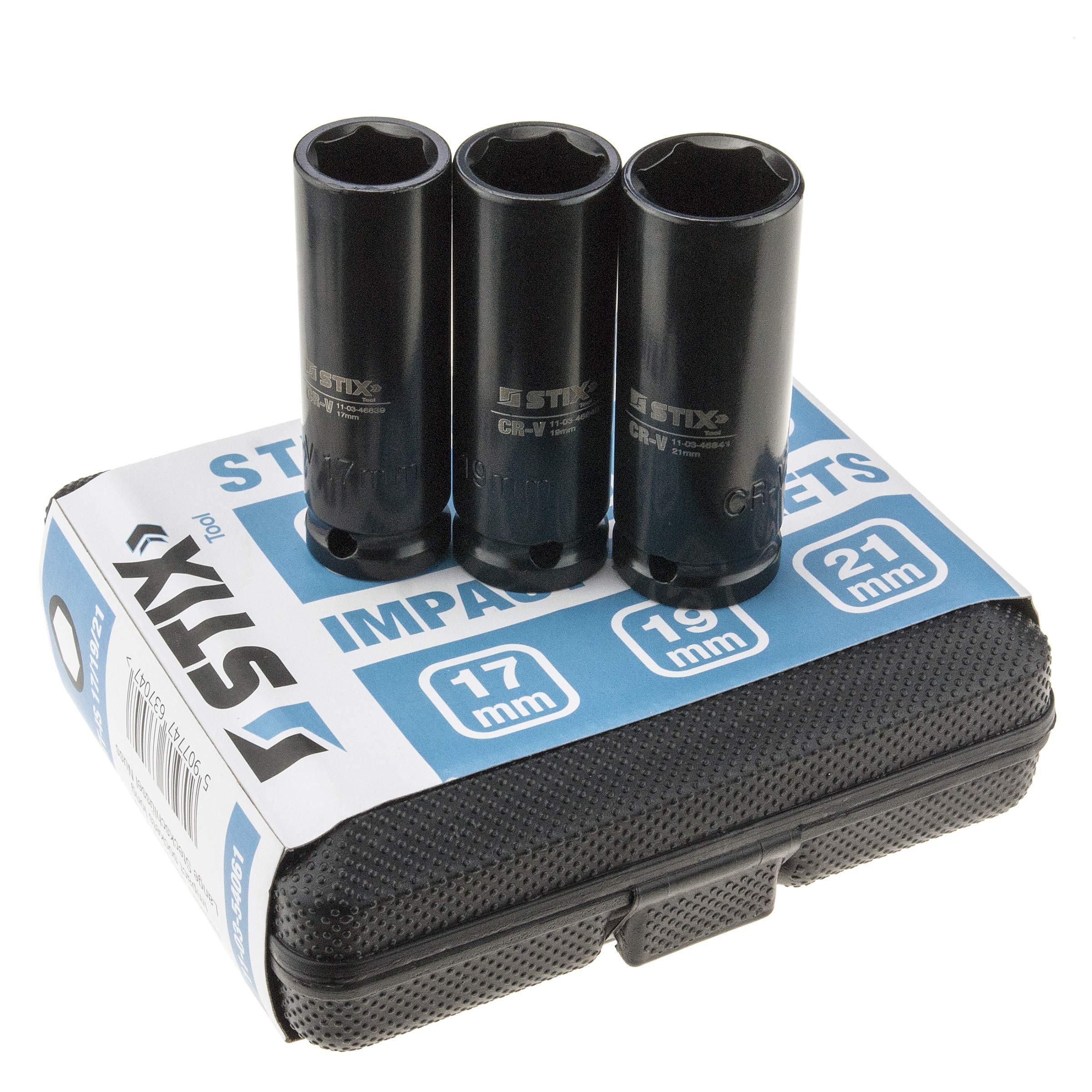 Stix Clé à chocs pneumatique 1700 Nm avec jeu de douilles 17-21 mm