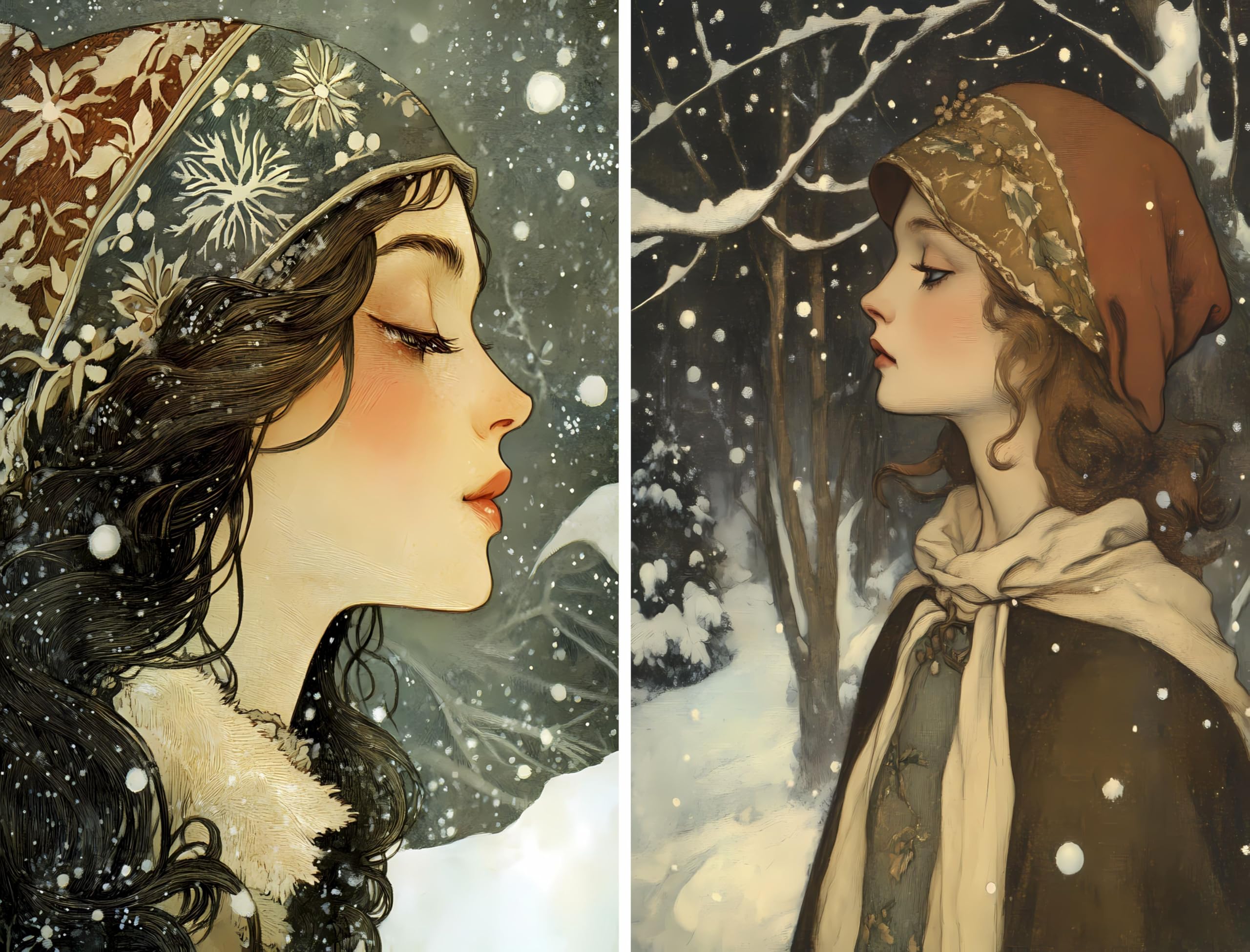 Ethereal Women Reispapier, 20,3 x 26,7 cm (A4), 6 Stück, 6 einzigartige Designs, vielseitige Decoupage-Designs für Kunstprojekte und Bastelarbeiten CRAFT KREATIVELY