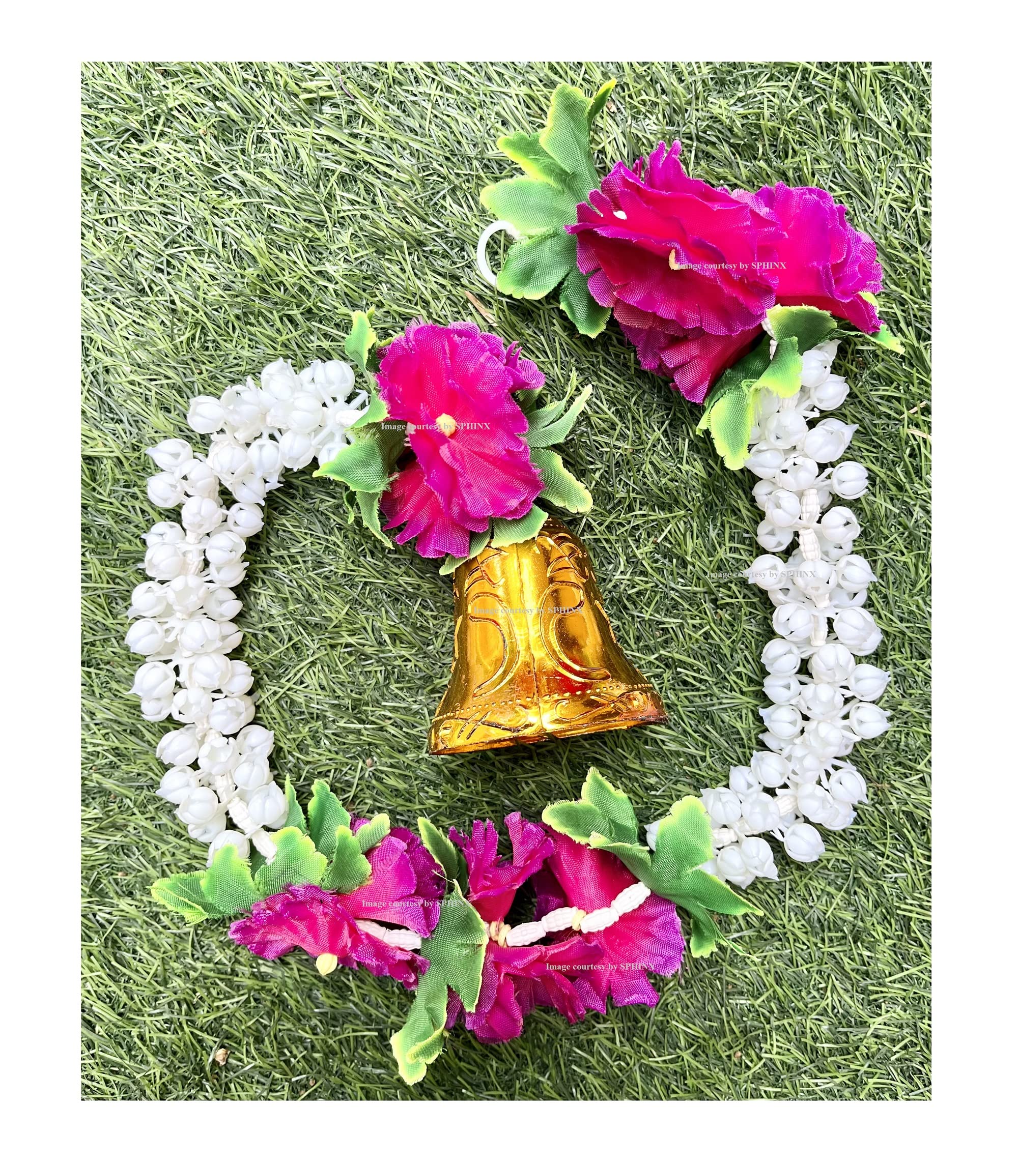 SPHINX Artificial Jasmine (Mogra) Decorative Latkans/Torans/Backdrop Hangings/ for backdrop decorations, wall decor, wall hangings, housewarming - (Approx 2.5 ft, 2)