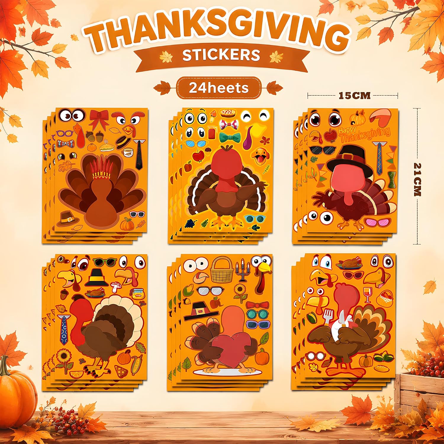 Thanksgiving Crafts for Kids - DIY Turkey Stickers image 2